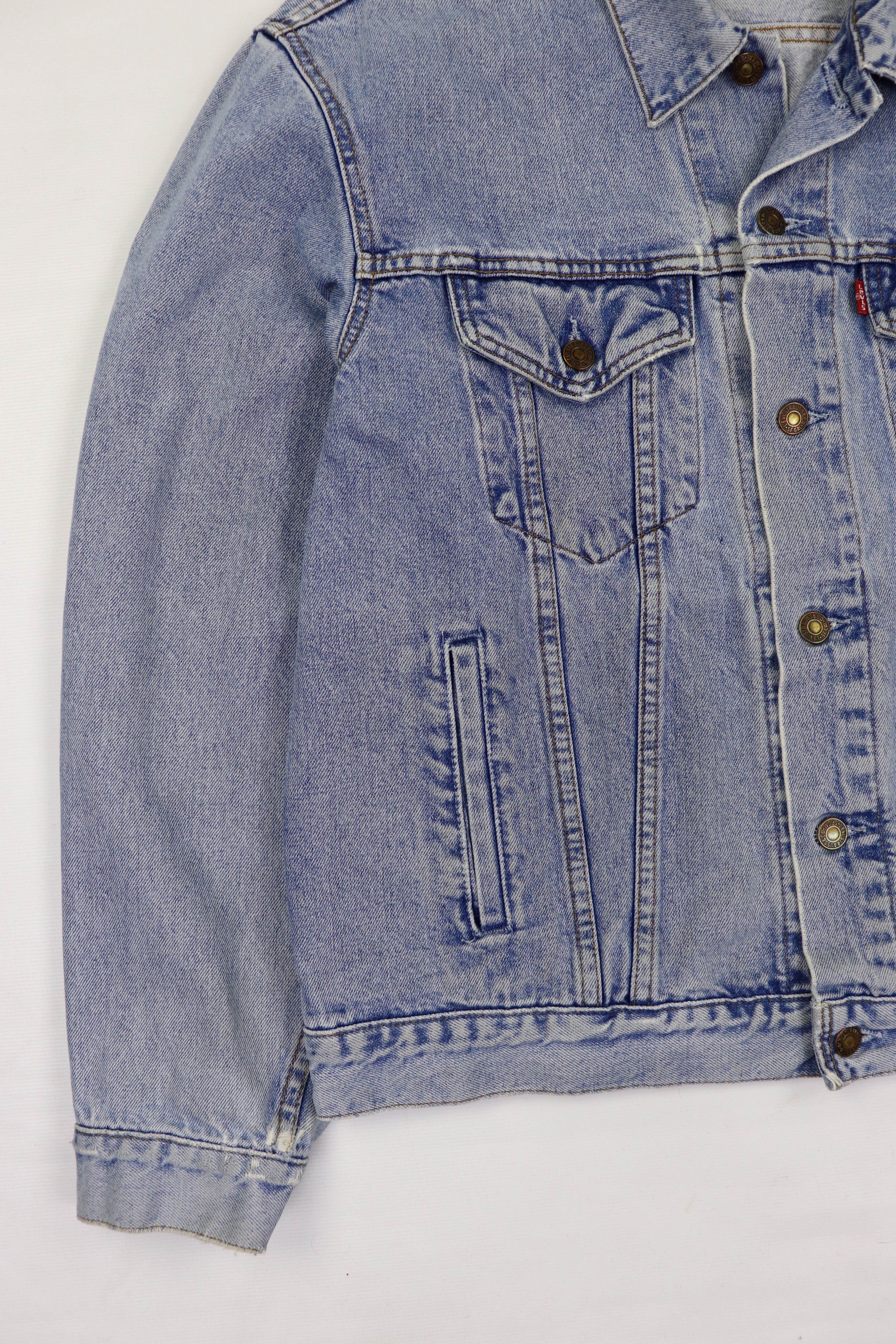 Levi's Levi's 80s Vintage Blue Washed Denim Jeans Trucker Jacket Size US L / EU 52-54 / 3 - 4 Thumbnail