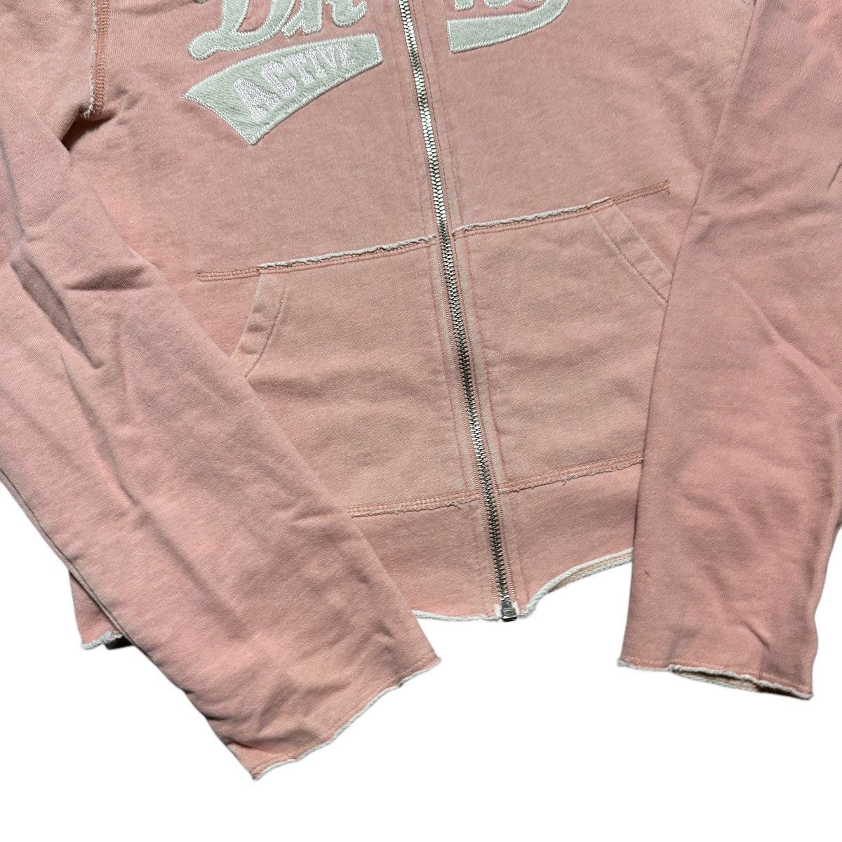 DKNY Women Y2K DKNY Pink Spellout Full Zip Hoodie Size M / US 6-8 / IT 42-44 - 4 Thumbnail