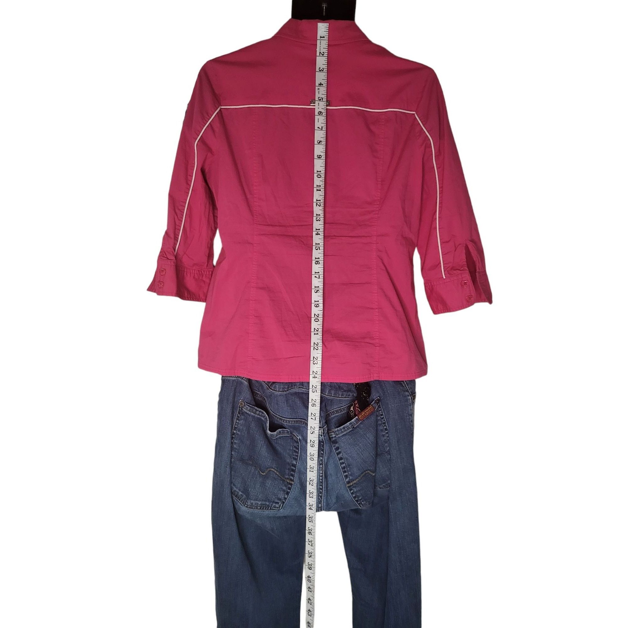 Luxire Luxirie Pink Button Down Shirt Women Sz XL Long Sleeve Colla Size XL / US 12-14 / IT 48-50 - 3 Thumbnail