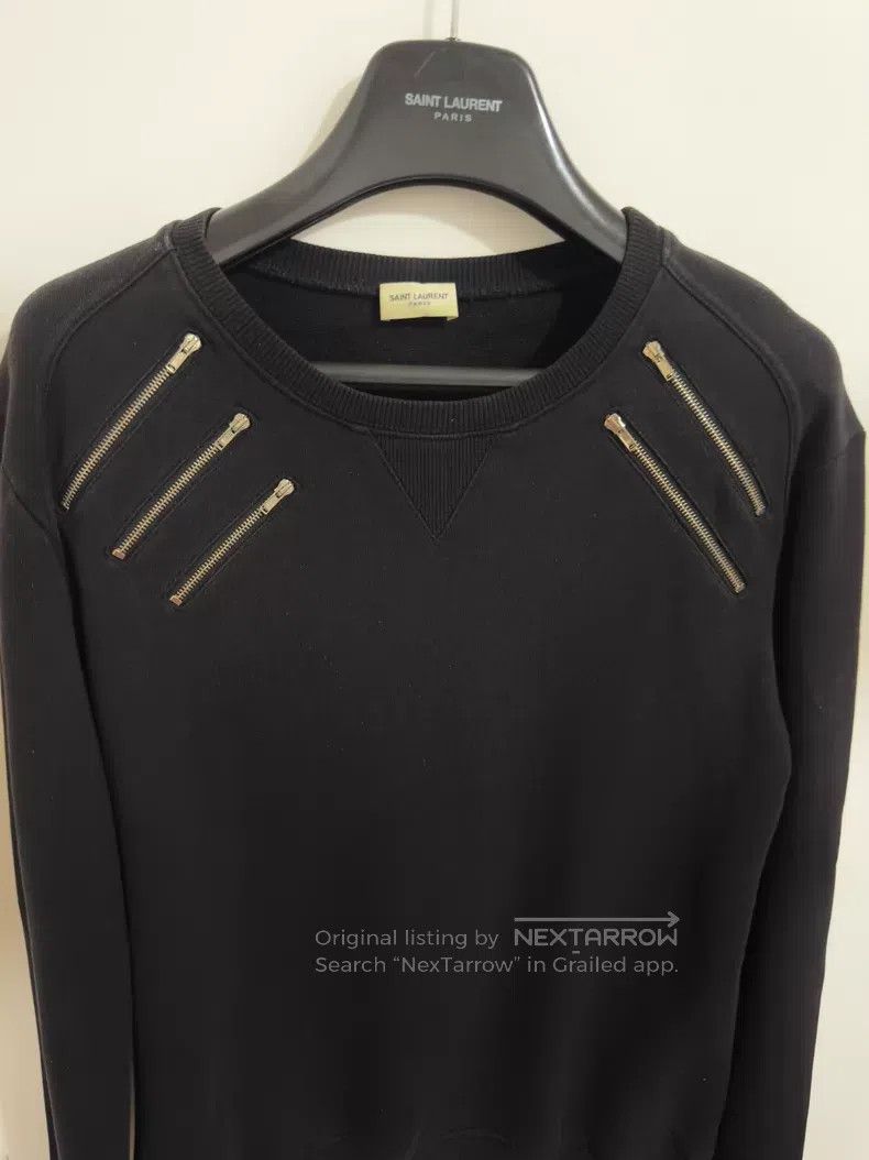 Saint Laurent Paris Saint Laurent Paris Black Samurai Cotton Five-Zipper Hoode Size US M / EU 48-50 / 2 - 3 Thumbnail