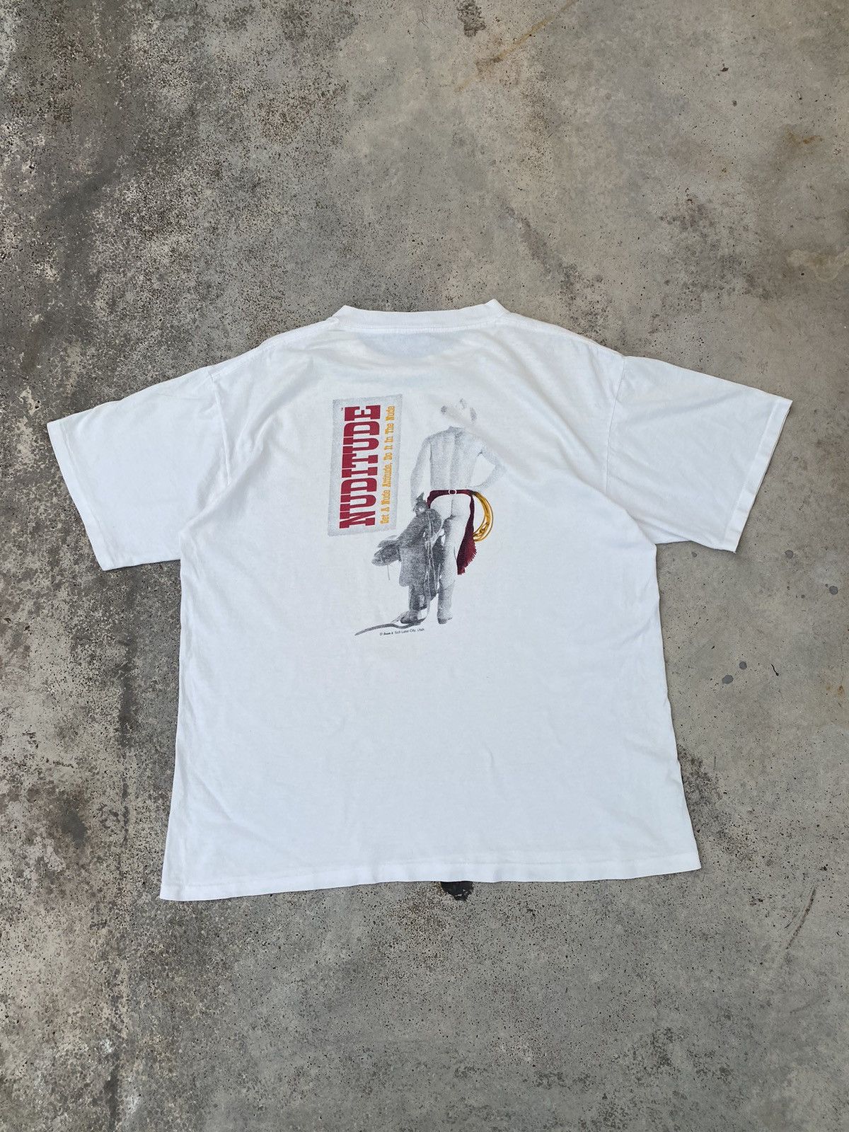 Band Tees Vintage Hanes Nude Men Butt “NUDITUDE” Size US L / EU 52-54 / 3 - 1 Thumbnail