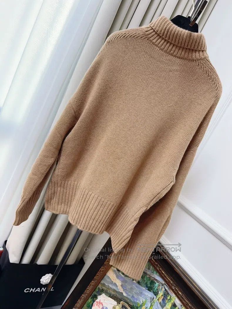 Loro Piana Loro Piana Khaki Brown Baby Cashmere Knit Sweater Size S / US 4 / IT 40 - 2 Thumbnail