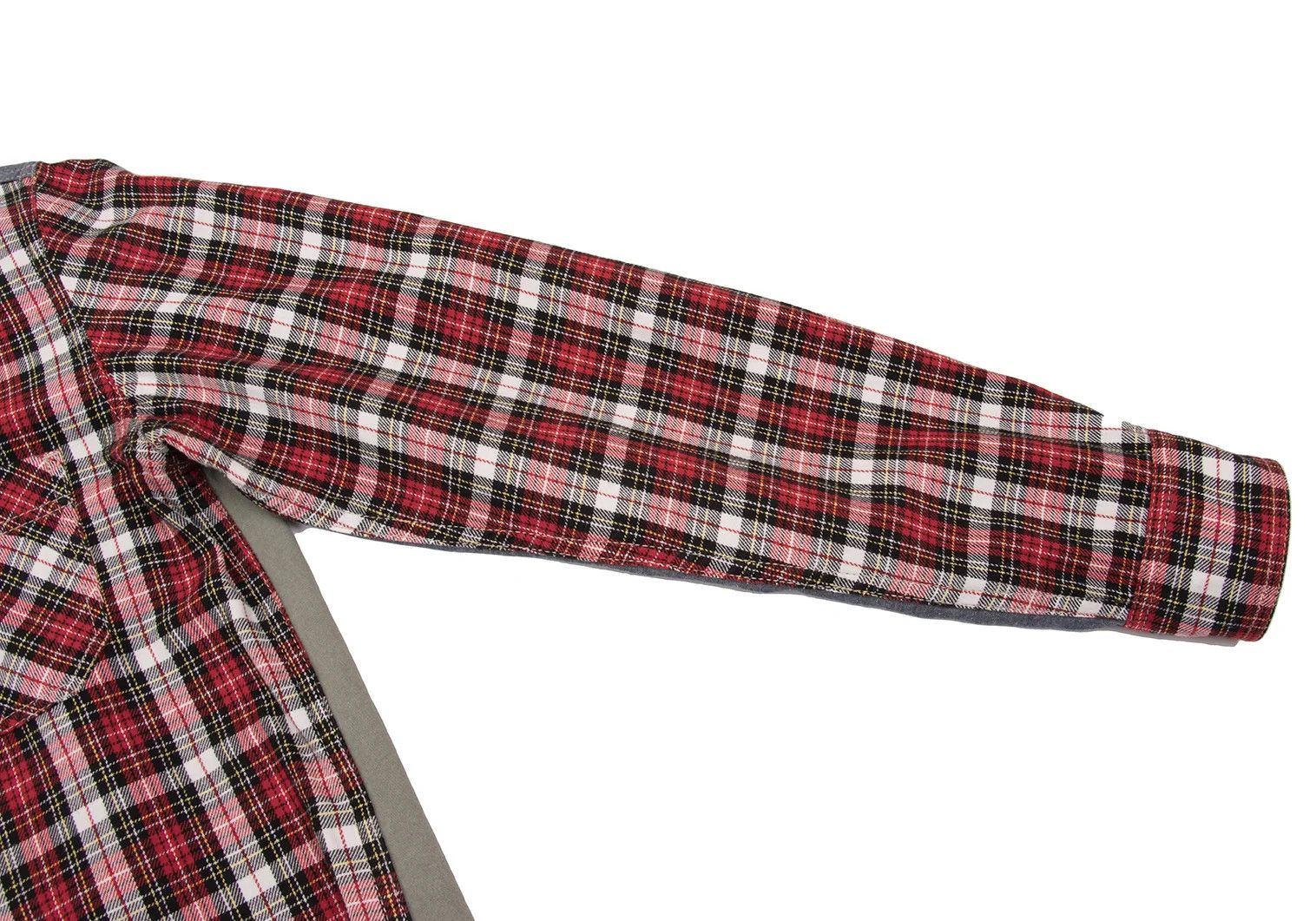 Junya Watanabe Elbow Patch Check Shirt in Red, White, and Khaki Size US S / EU 44-46 / 1 - 6 Thumbnail