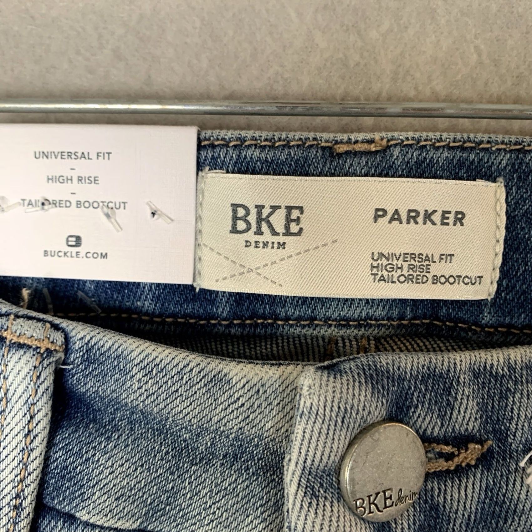 Vintage Buckle Parker Jeans Women 26XL Blue Bootcut Denim 5-Pocket Zipper Regular Stretch Y2K Cowgirl Western Vintage: No Size 26" / US 2 / IT 38 - 4 Thumbnail