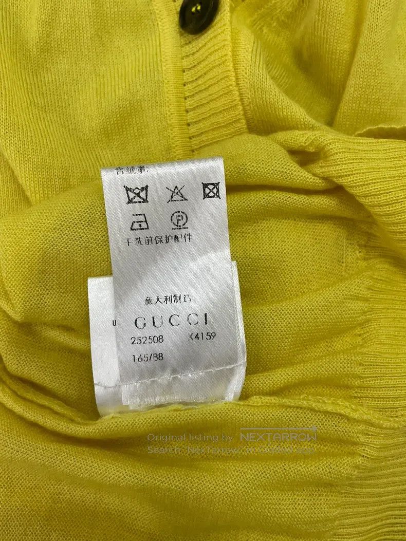 Gucci Gucci Yellow cashmere knitted cardigan coat Size S / US 4 / IT 40 - 7 Thumbnail