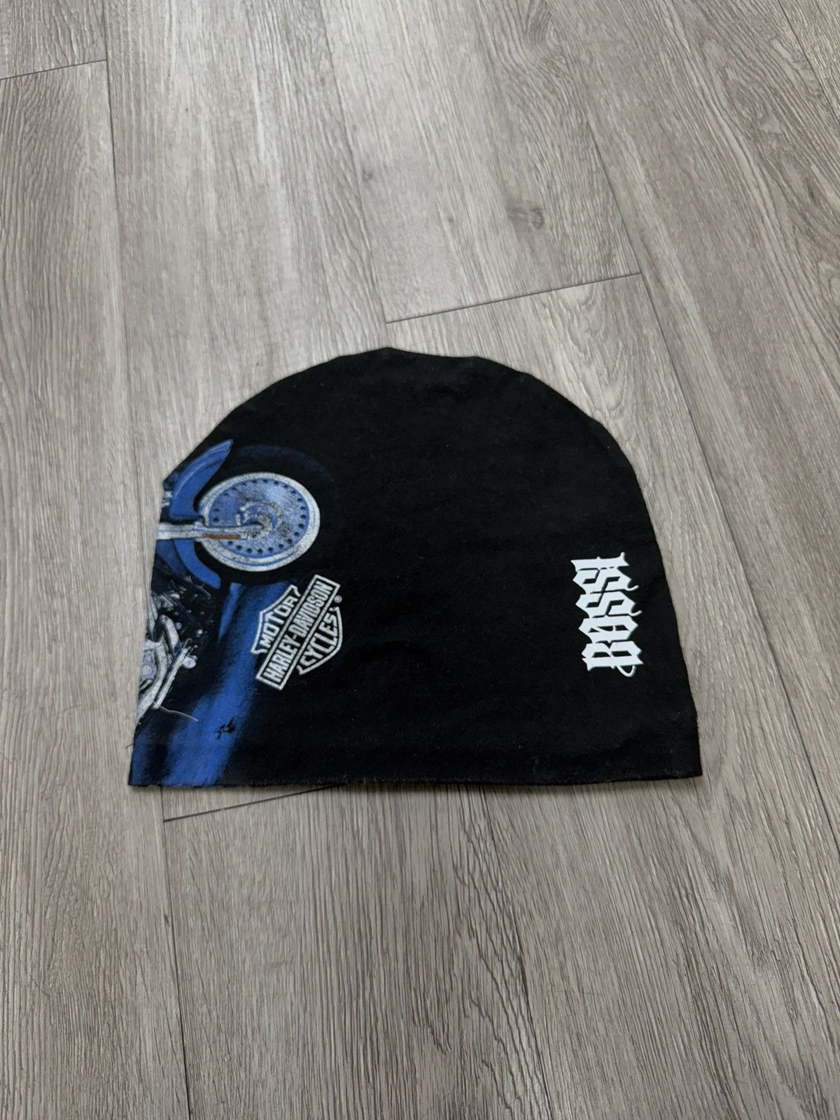 Bossi Sportswear Bossi Black Blue Eagle Harley Davidson Rhinestone Beanie Size ONE SIZE - 2 Thumbnail