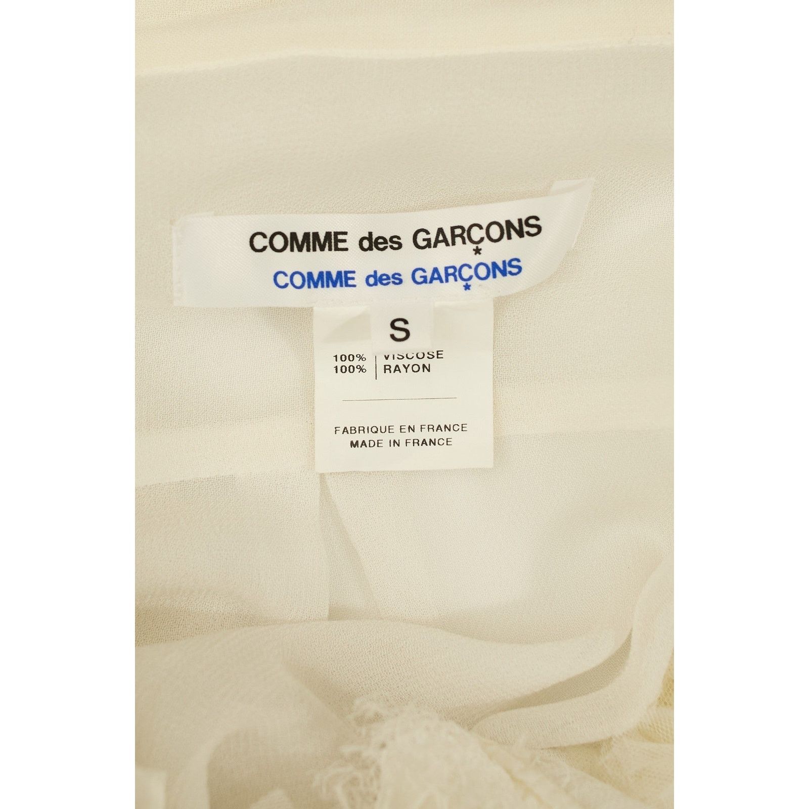 Comme des Garcons White Ruffle Top Size S / US 4 / IT 40 - 4 Thumbnail