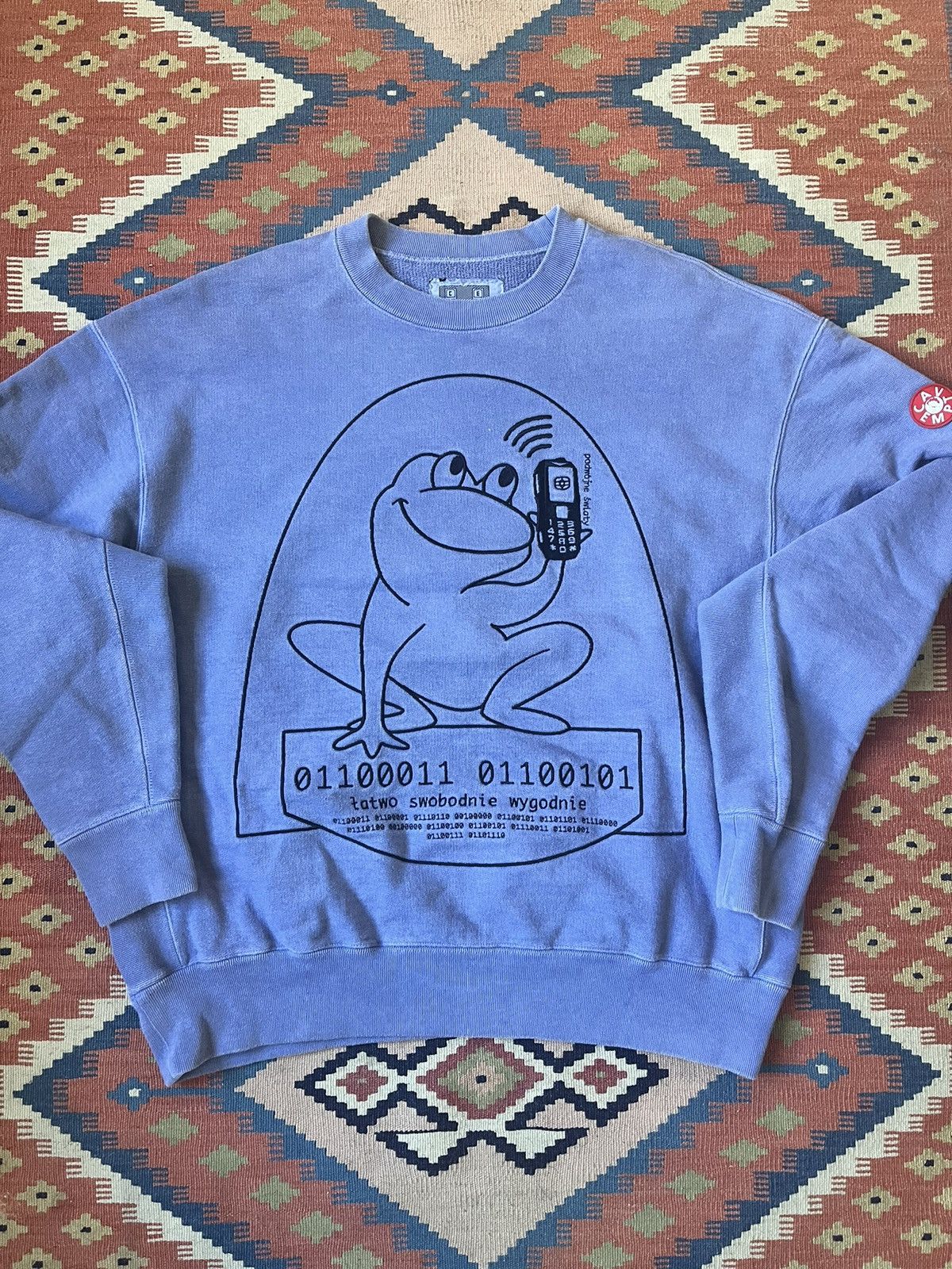 Cav Empt × Japanese Brand CAV EMPT EMBROIDERED FROG MOBILE CREW 
