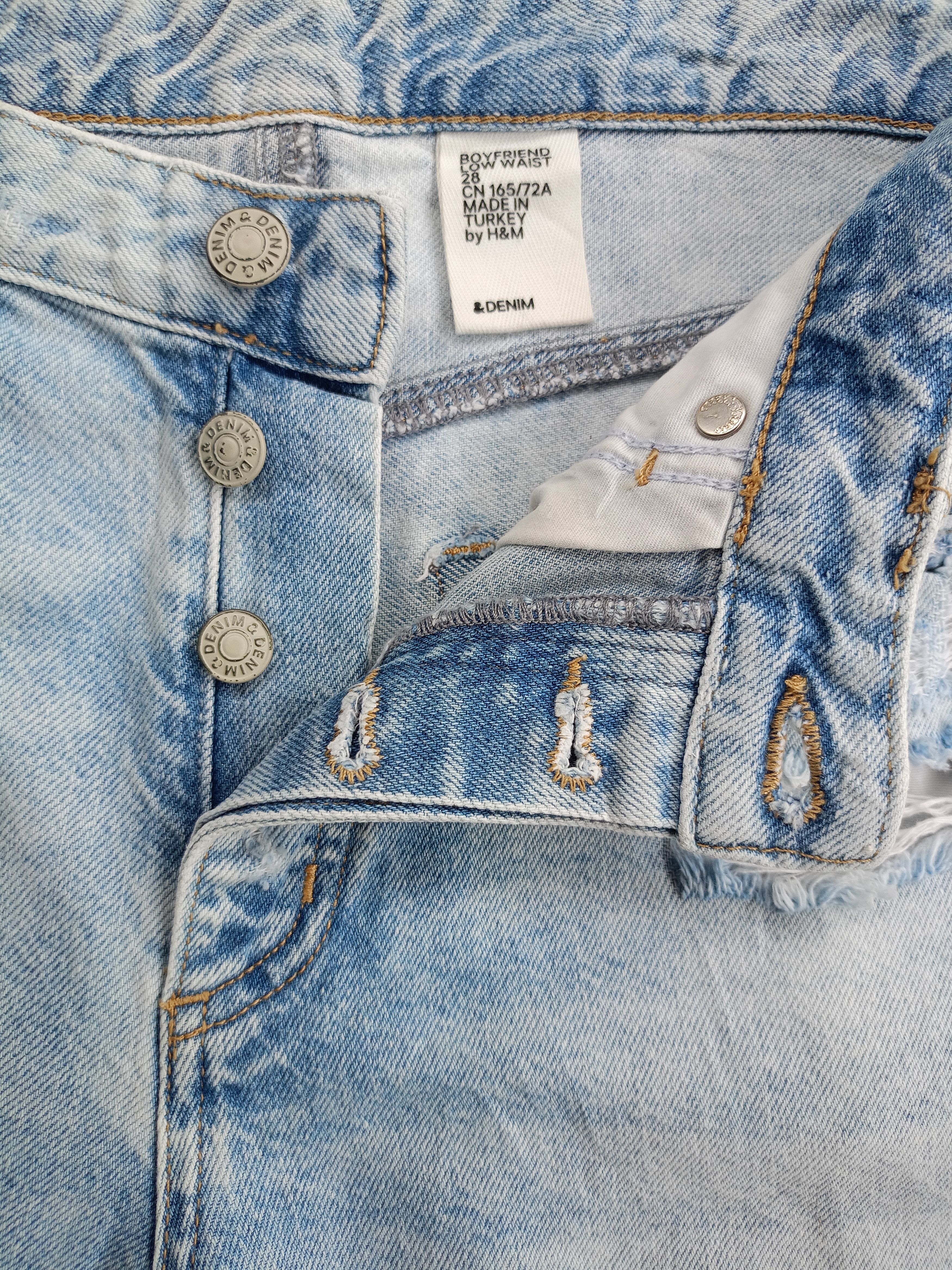 H&M & DENIM by H&M Boyfriend Distressed Streetwear Size 28" / US 6 / IT 42 - 9 Thumbnail