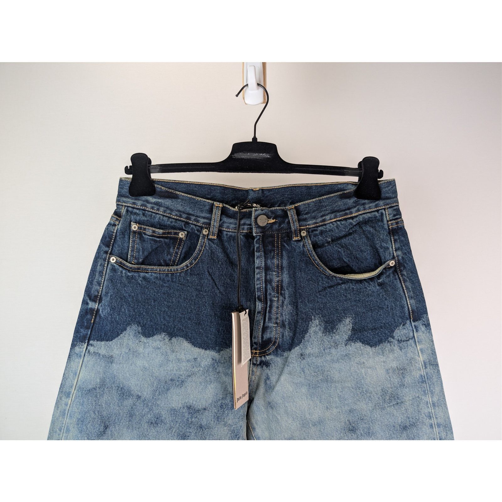 Palm Angels o1rshd1 Cloud Wash 5-Pocket Loose Denim Pants in Light Blue Size US 34 / EU 50 - 3 Thumbnail