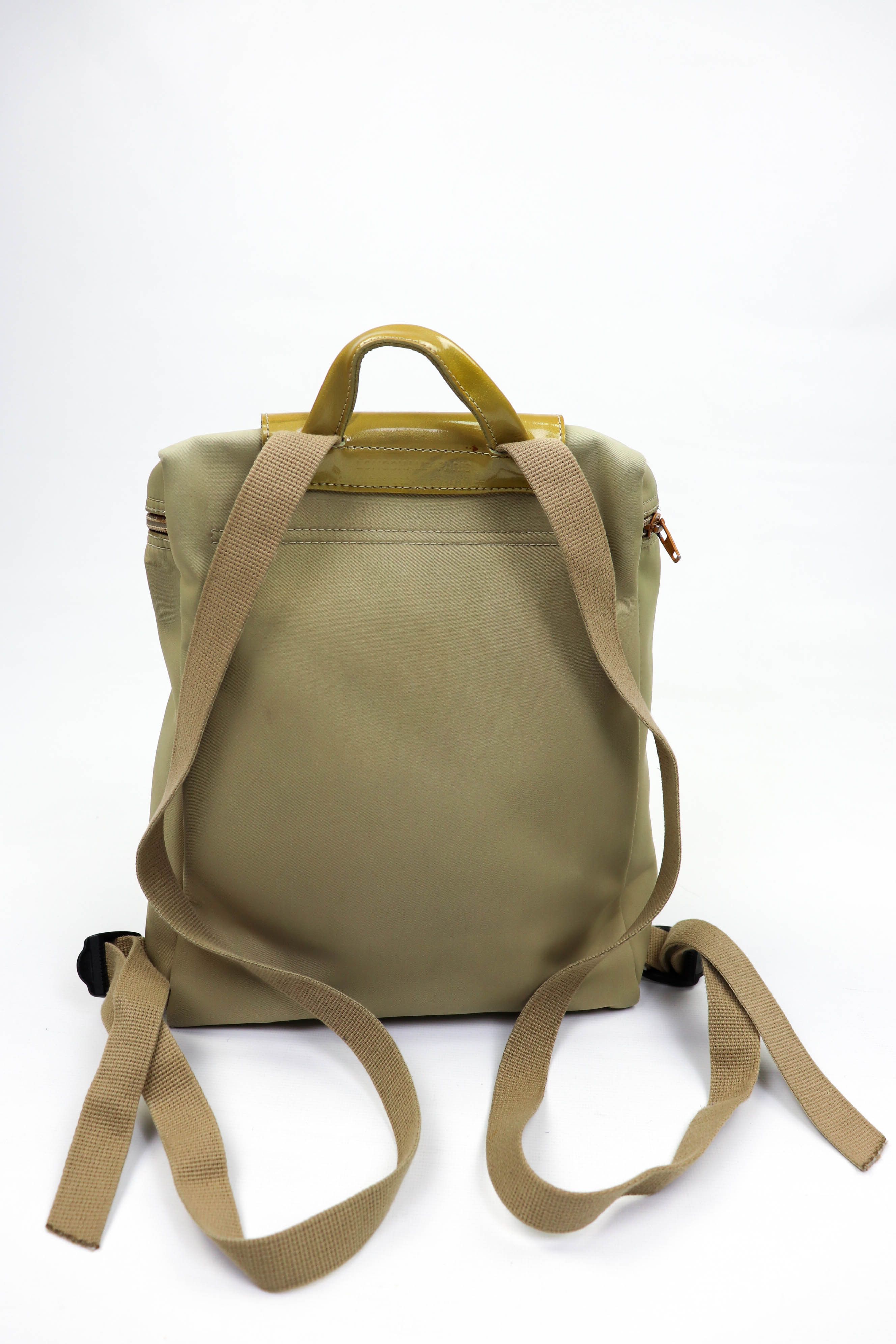 Longchamp Longchamp Paris Vintage 90s Beige Nylon Small Backpack Bag Size ONE SIZE - 4 Thumbnail
