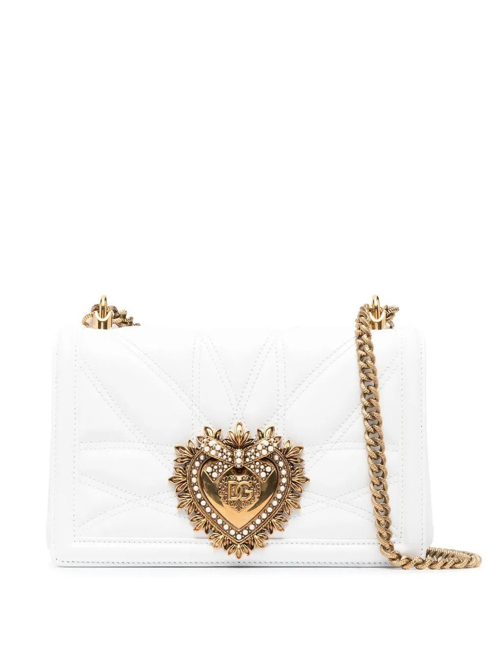 Dolce & Gabbana o1s22i1n1024 Size: OS / Devotion Medium Bag in White Size ONE SIZE - 1 Thumbnail