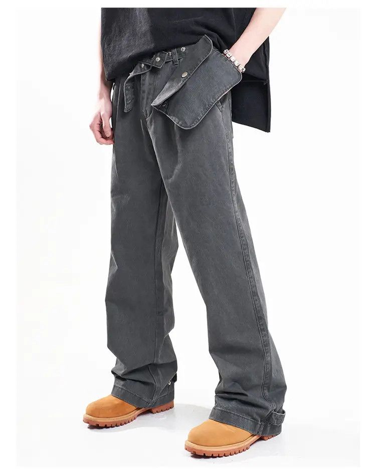 Japanese Brand × Jean Cargo Stacked Denim Jeans Size US 34 / EU 50 - 3 Thumbnail