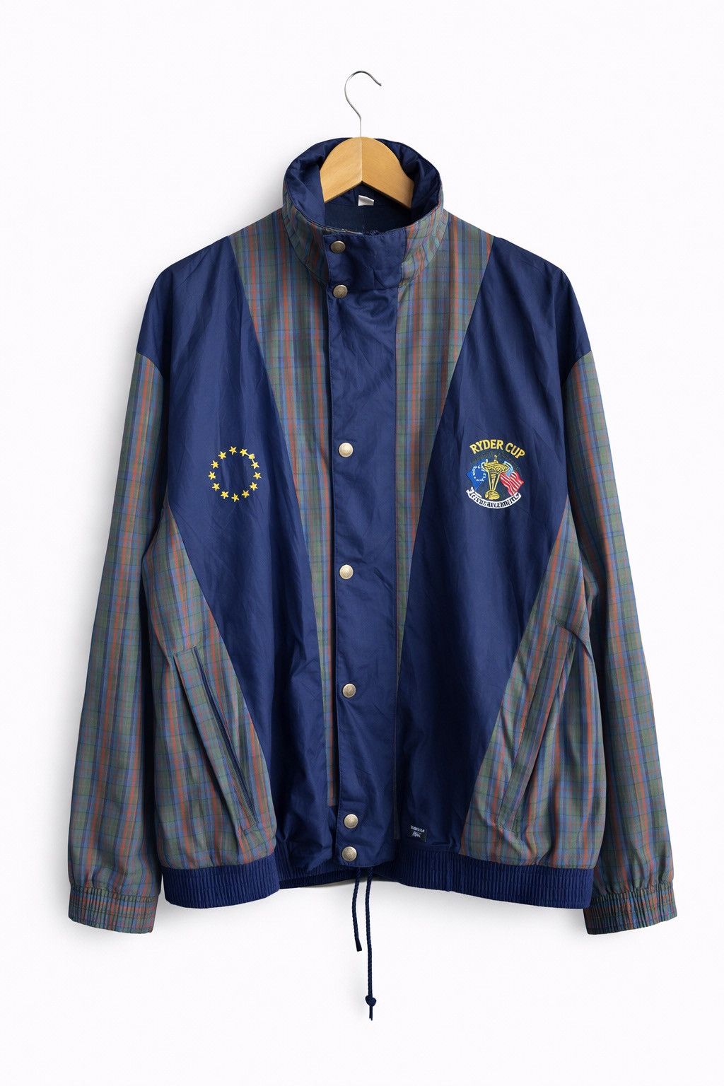 Vintage Vintage Proquip Ryder Cup Gore-Tex Jacket Plaid Panel Blue Size US M / EU 48-50 / 2 - 1 Thumbnail