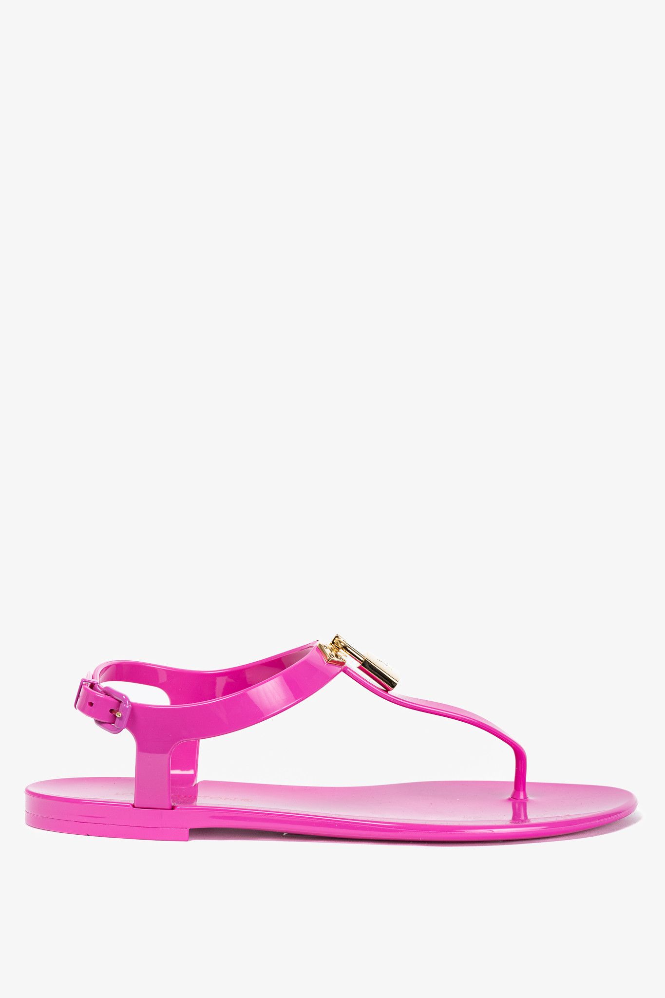Louis Vuitton Louis Vuitton Bikini Magenta Flat Padlock Thong Sandals Size US 8.5 / IT 38.5 - 2 Thumbnail