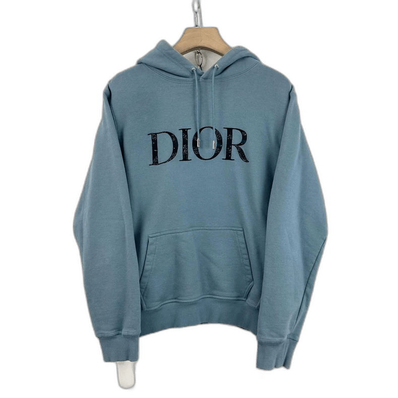 Dior Dior Embroidered Hoodie in Misty Blue-2505 Size US M / EU 48-50 / 2 - 1 Thumbnail
