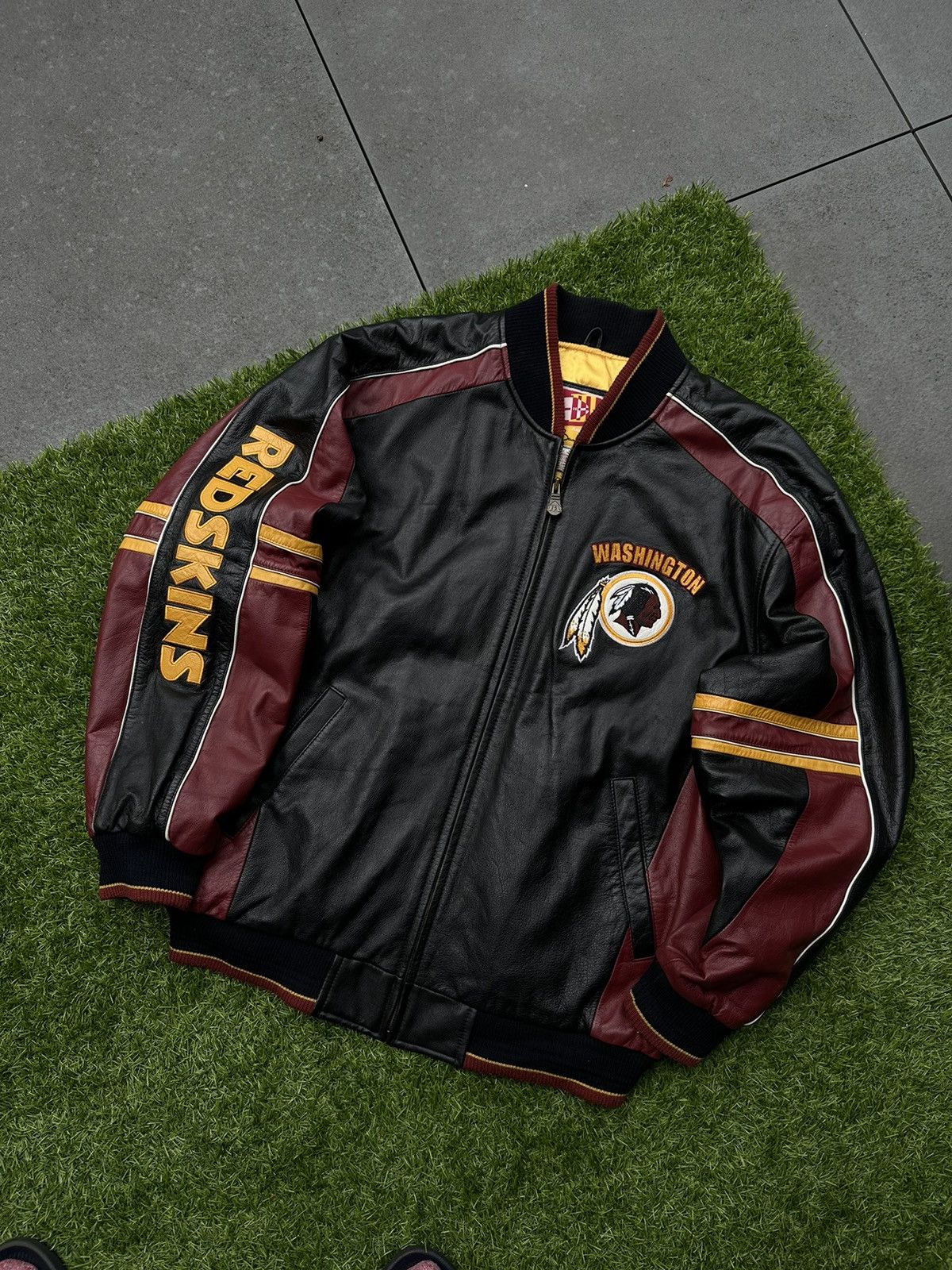 Veste Cuir Vintage Redskins Style Armée - Taille L, Marron, Parfait état, Boutonnage