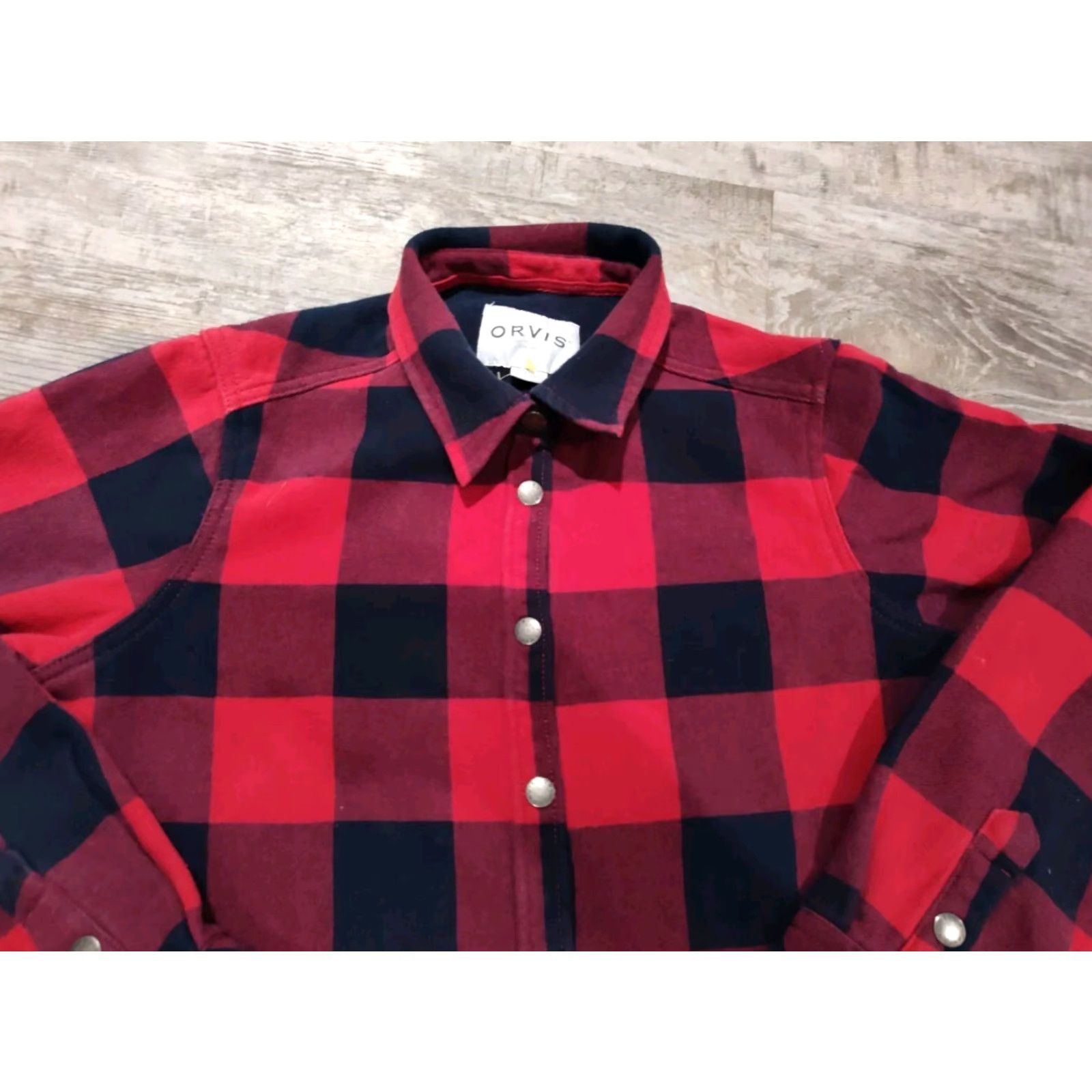 Orvis Orvis Women’s Large Plaid Flannel Shacket Lined Shirt Jacket Shacket Snap Front Size L / US 10 / IT 46 - 4 Thumbnail