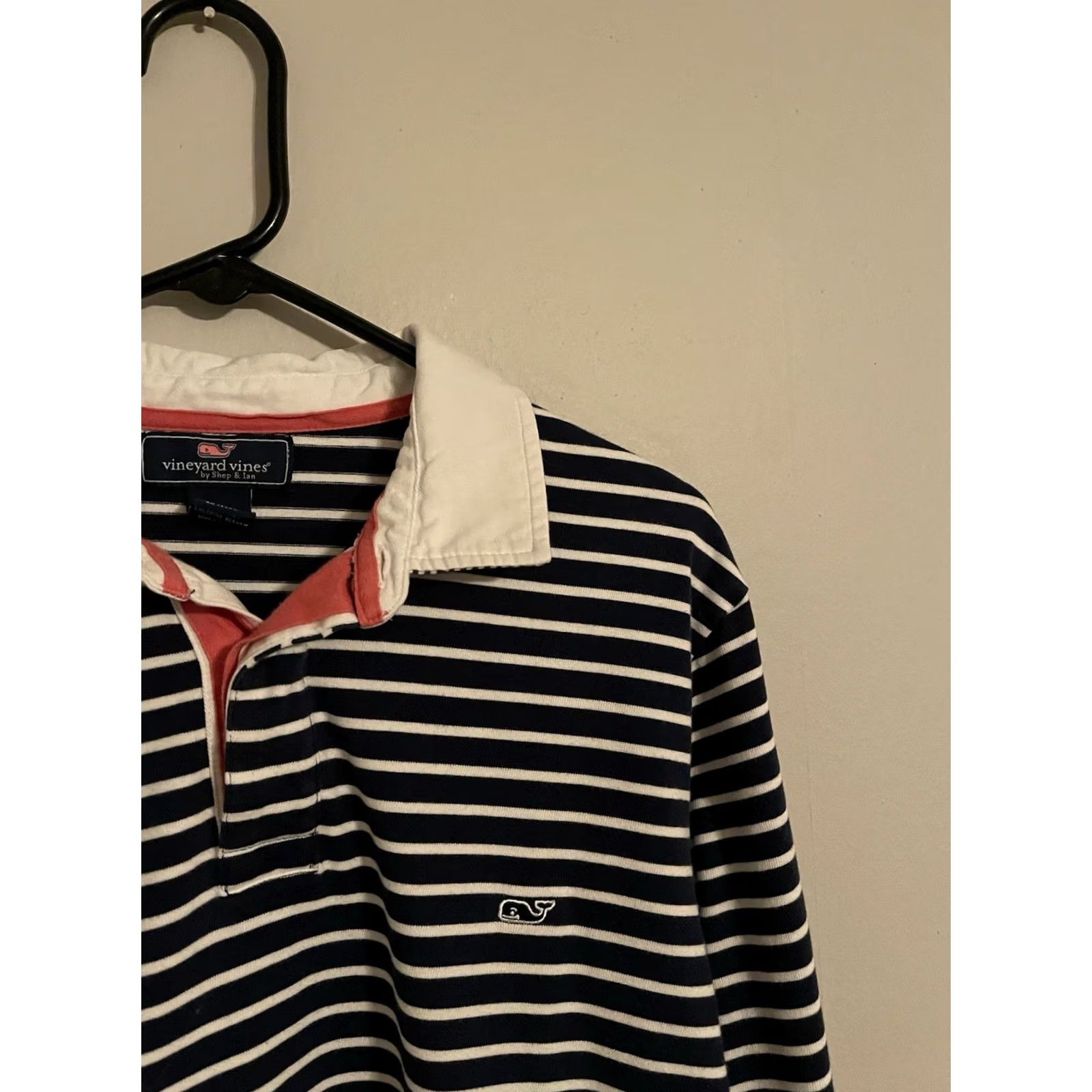 Vineyard Vines Vineyard Vines Blue Striped Polo Shirt Rugby Preppy Long Sleeve Men's Large Size US L / EU 52-54 / 3 - 2 Thumbnail