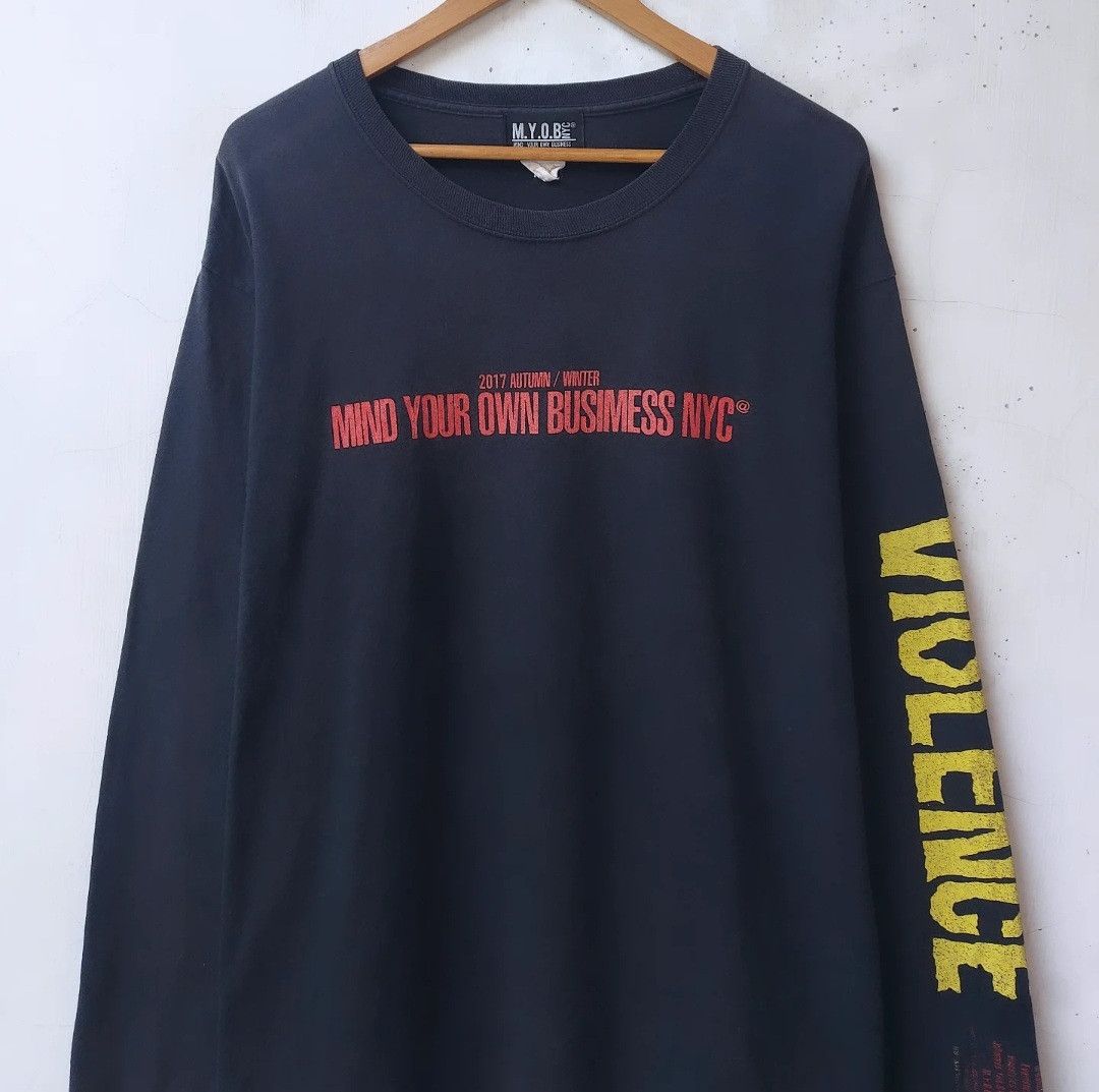 Other Vtg M.Y.O.B NYC Long Sleeve Tshirt Size US L / EU 52-54 / 3 - 4 Thumbnail