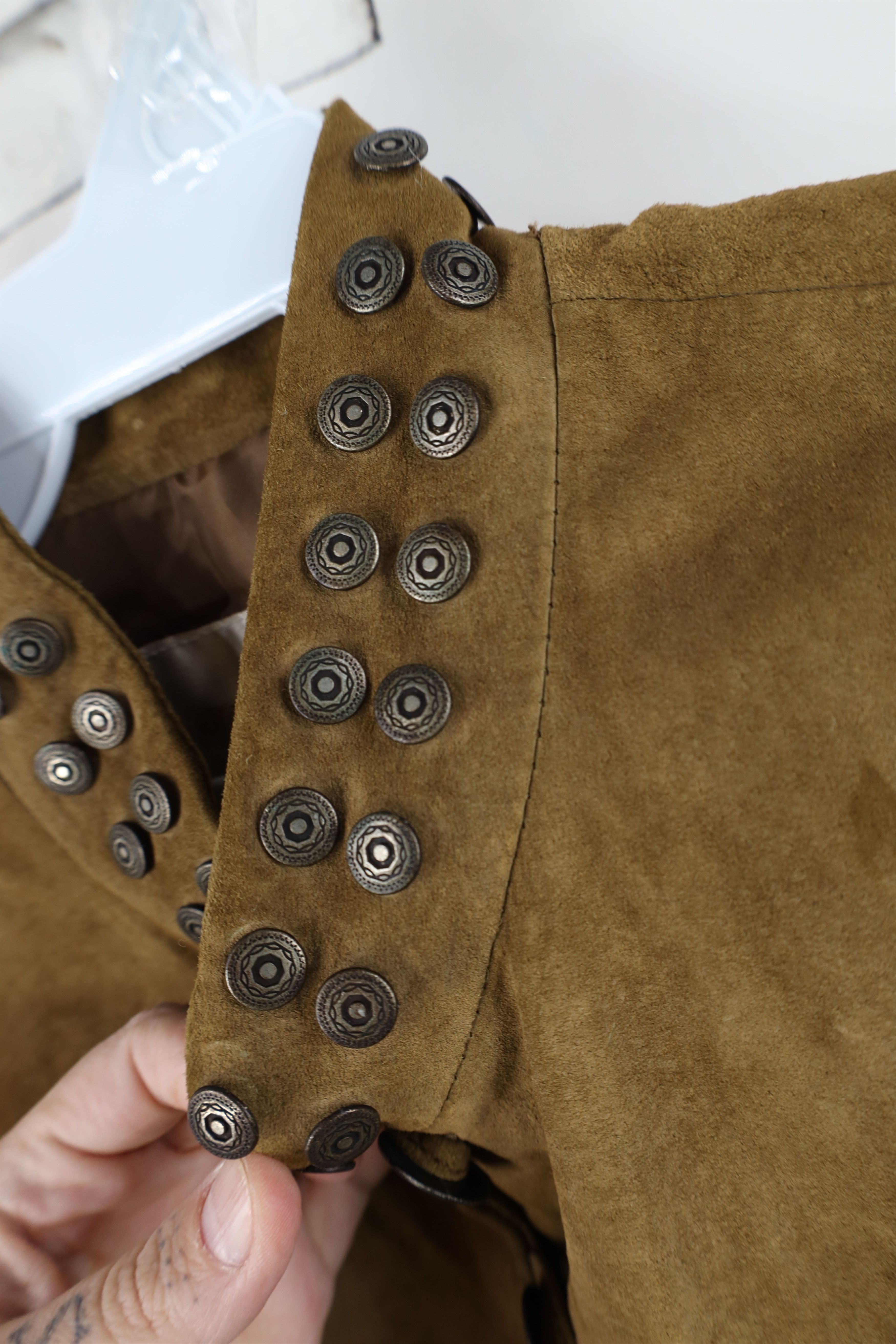 Vintage Vintage 90s Streetwear Suede Leather Button Vest Jacket Size XL / US 12-14 / IT 48-50 - 7 Thumbnail