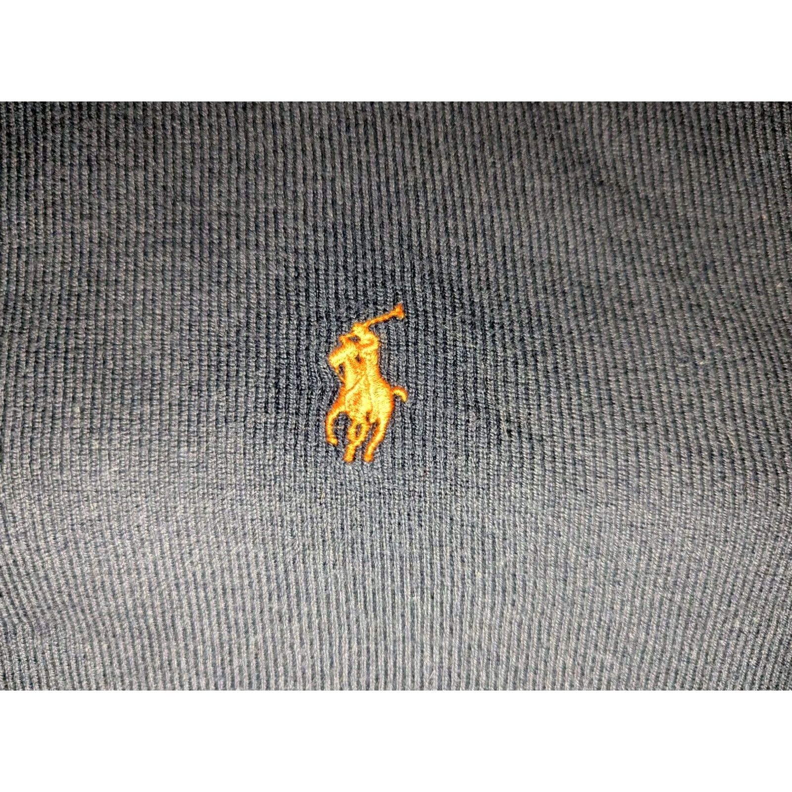 Polo Ralph Lauren VINTAGE Polo Ralph Lauren Knit Sweater Mens 2XL Dark Blue / Orange Pony Cotton Crew Neck Shirt Adults 90s Classic Preppy Mens Size US XXL / EU 58 / 5 - 3 Thumbnail