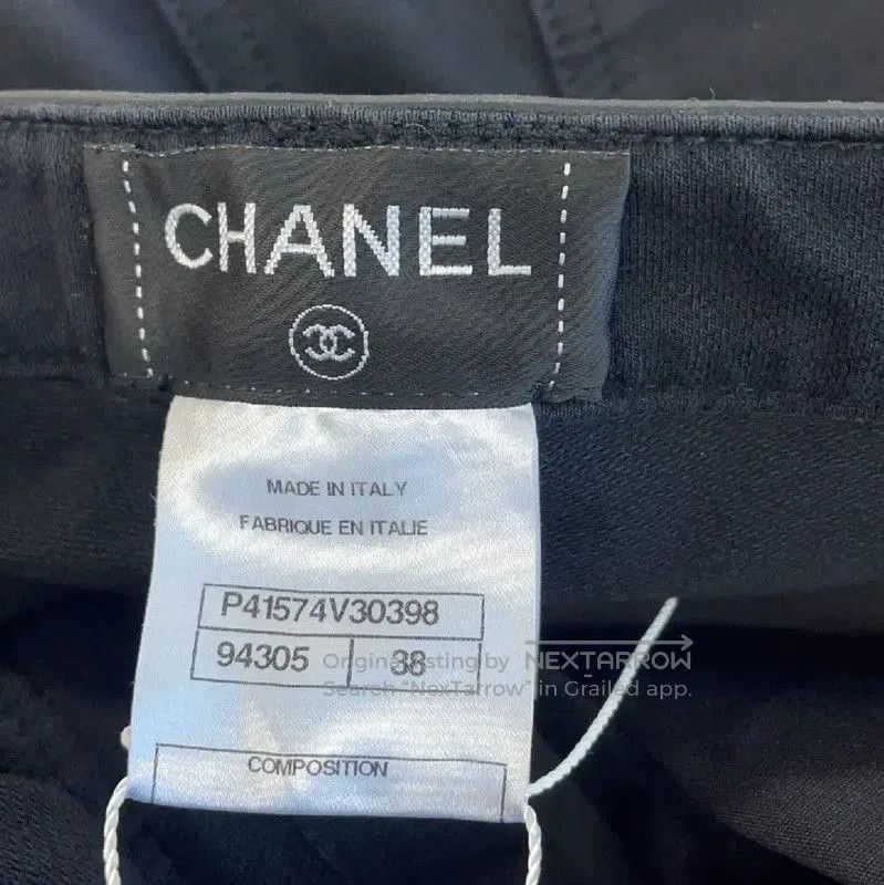 Chanel Chanel Black Cotton Casual Pants for Women . Size 28" / US 6 / IT 42 - 3 Thumbnail