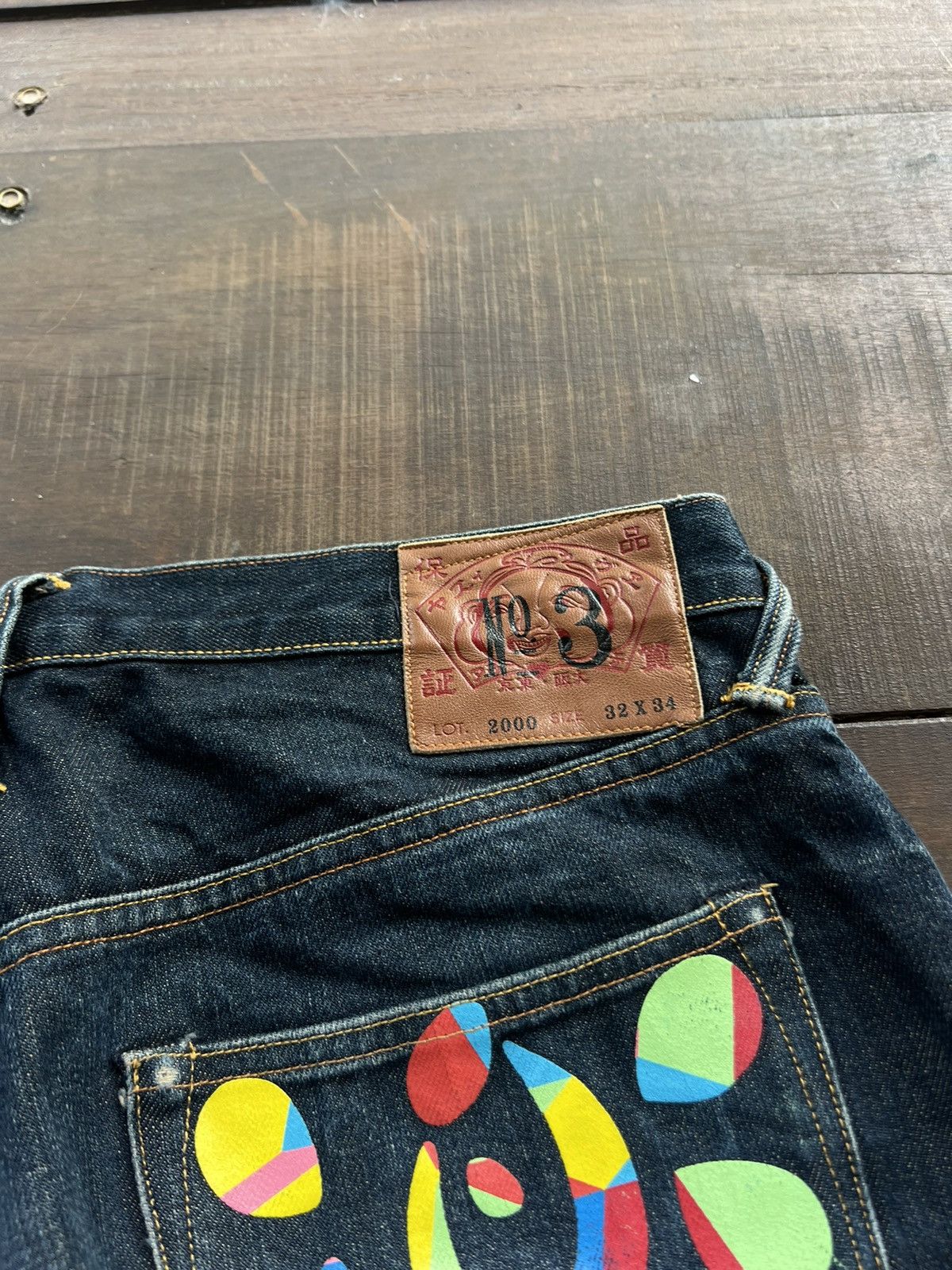 Evisu EVISU RARE DENIM BAGGY JEANS Y2K HANDPAINTED LOT N3 Size US 32 / EU 48 - 6 Thumbnail