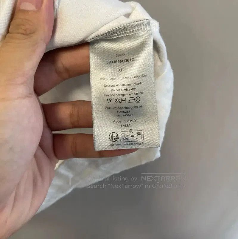 Dior Dior Men's XL White Cotton T-Shirt . Size US XL / EU 56 / 4 - 4 Thumbnail