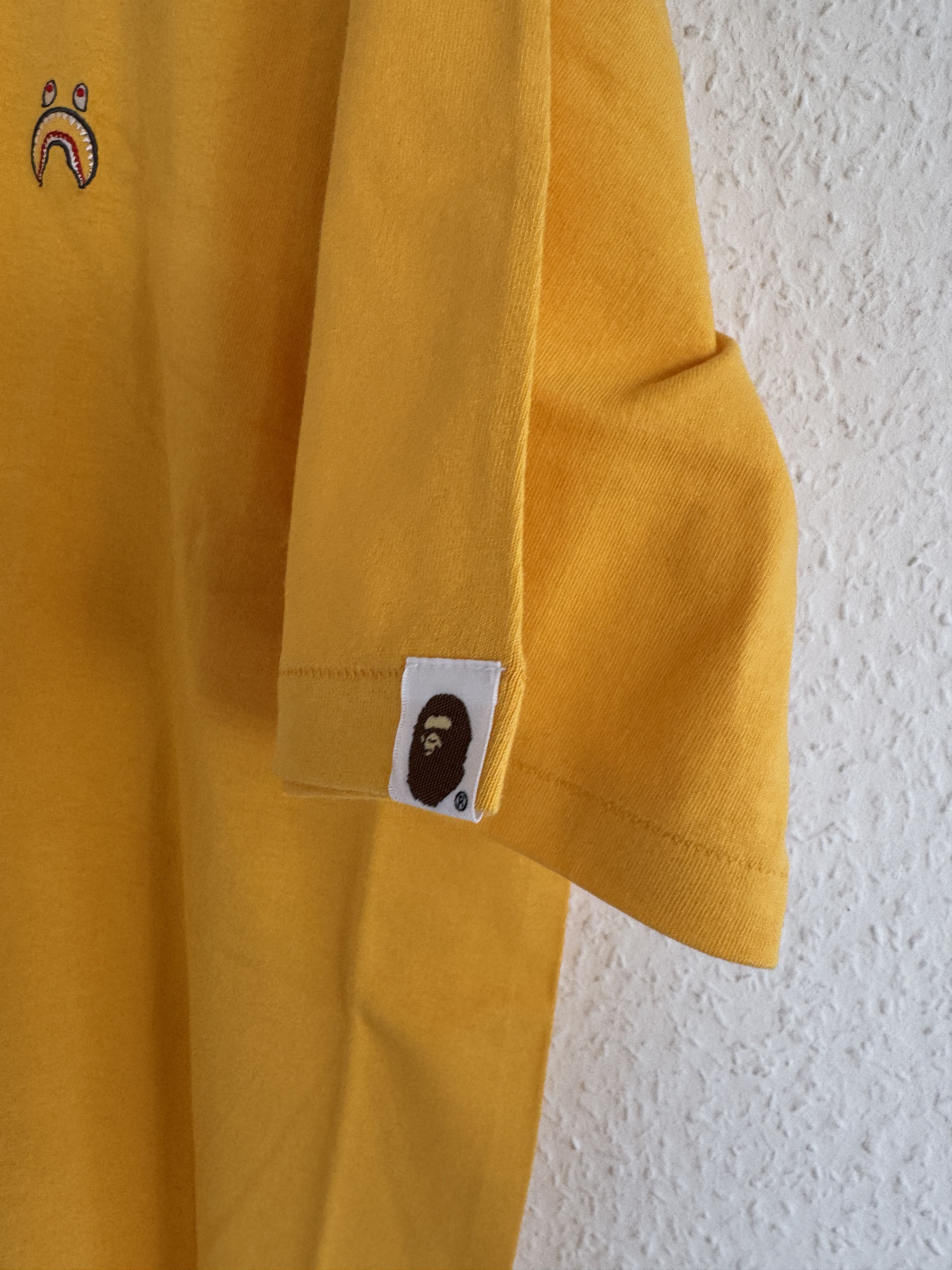 Bape Yellow Shark One Point Tee Size US XXL / EU 58 / 5 - 2 Thumbnail