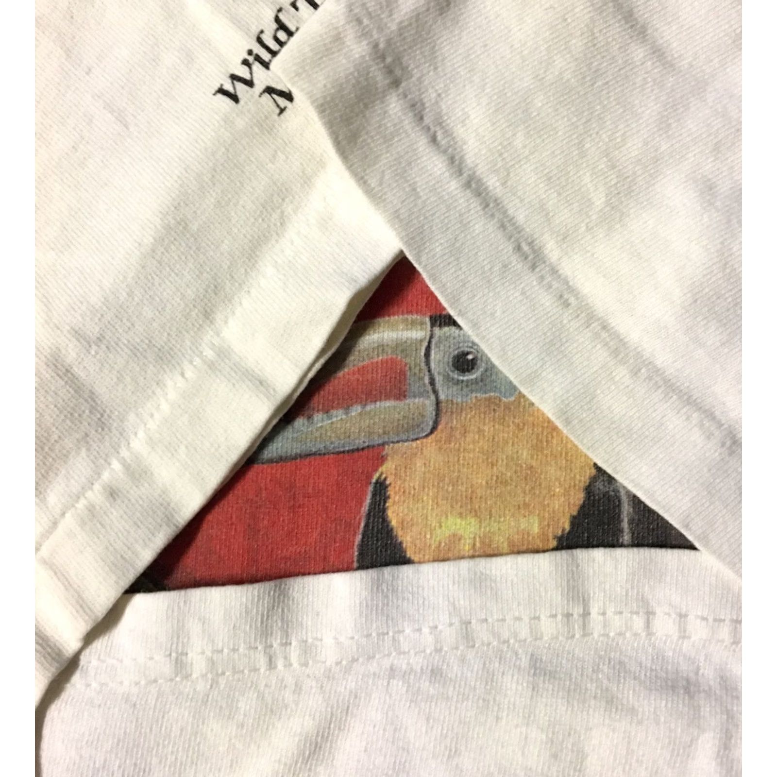 Vintage VINTAGE Birds Of The Tropics T-Shirt XL White Short Sleeve Stedman 80s 90s Grunge Distressed Single Stitch Nature Art Mens Size US XL / EU 56 / 4 - 3 Thumbnail