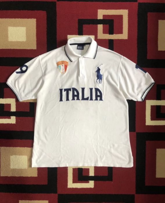 Vintage Polo Ralph Lauren Italy Track & Field Championship Polo Shirt Size XL main image 0