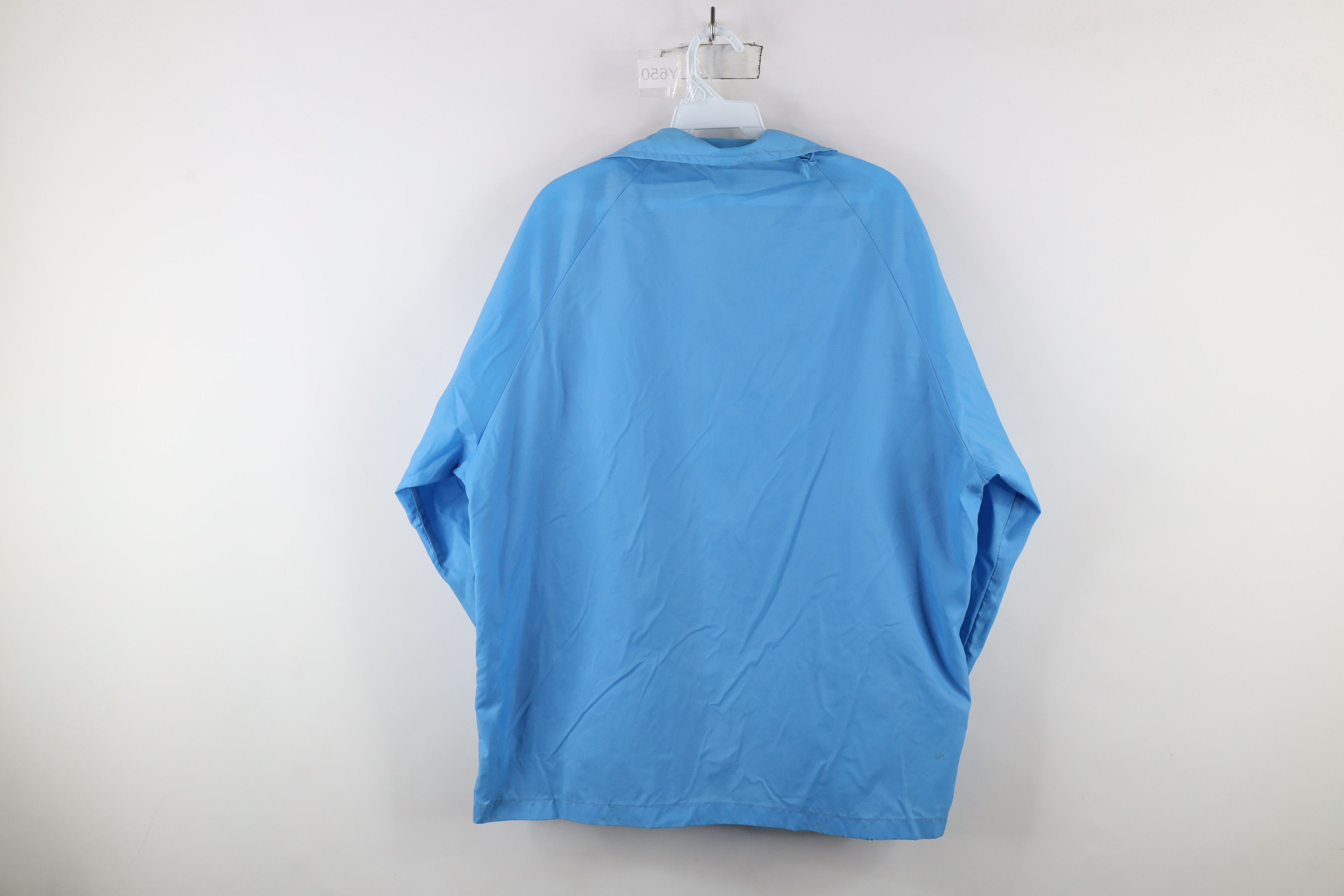 Vintage Vintage 70s Streetwear Satin Coach Coaches Jacket Blue USA Size US L / EU 52-54 / 3 - 14 Thumbnail