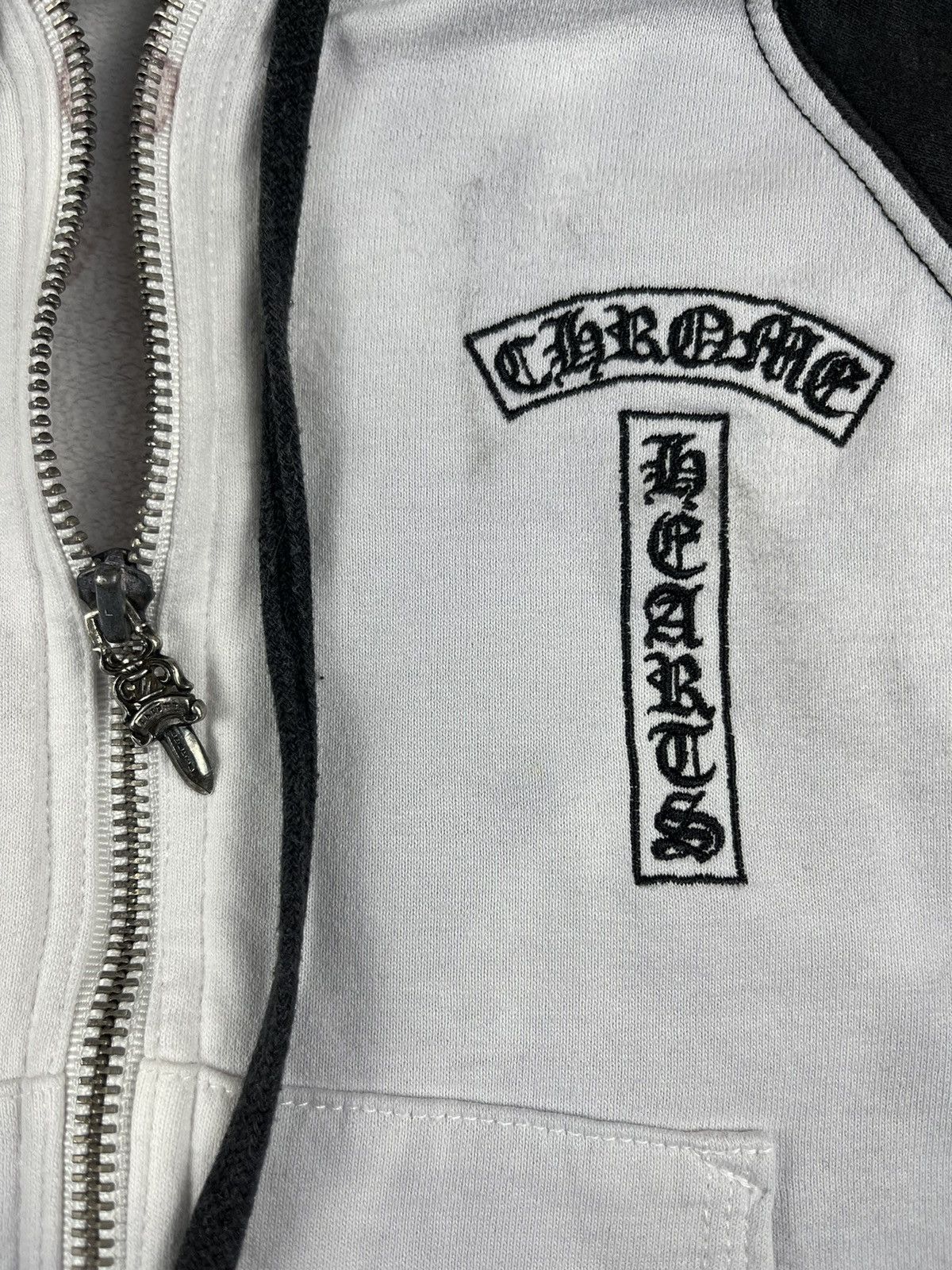 Chrome Hearts Chrome Hearts Vintage Striped Embroidered Logo Zip Up Hoodie Size XS / US 0-2 / IT 36-38 - 4 Thumbnail