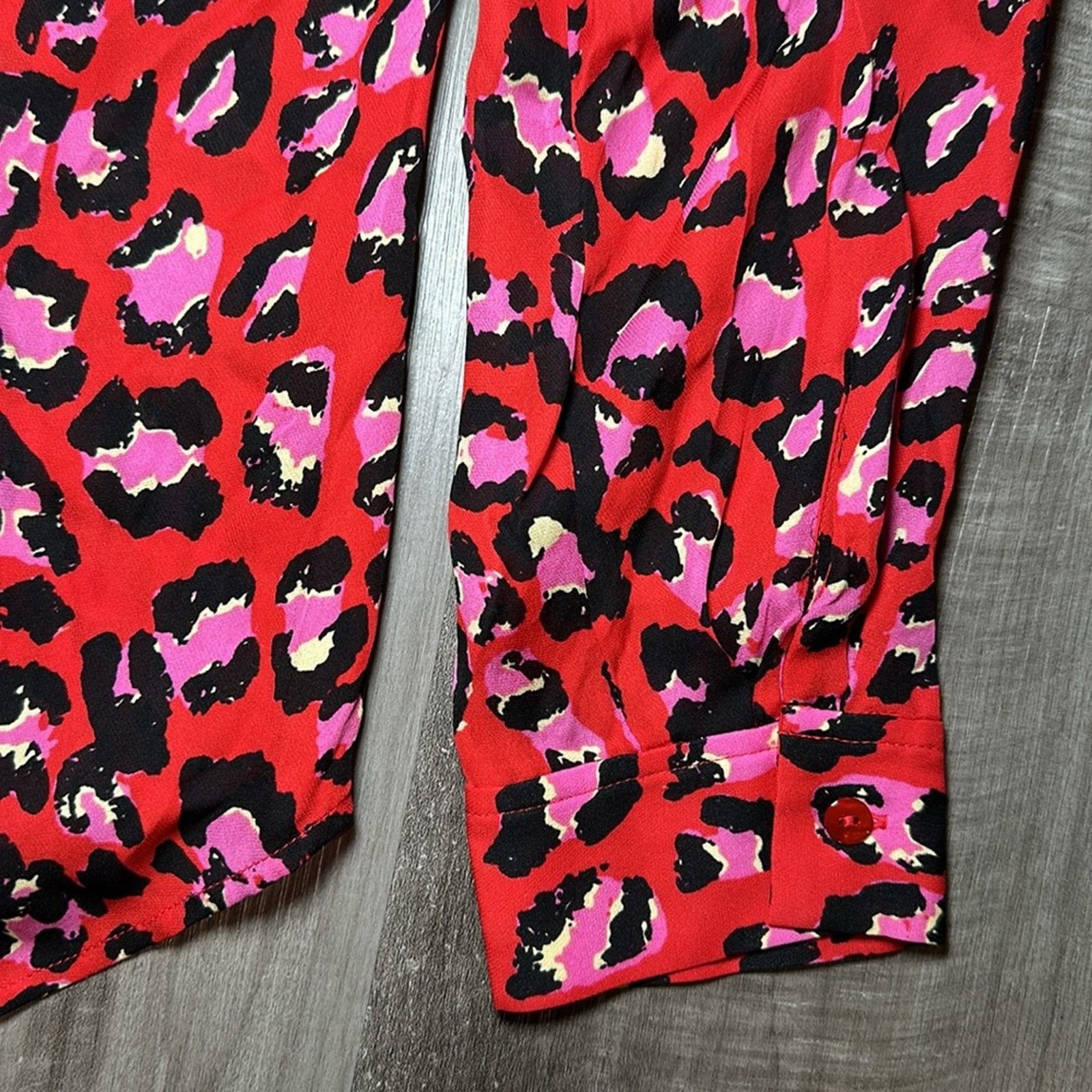 L'AGENCE L’Agence Silk Leopard Blouse - XS Size XS / US 0-2 / IT 36-38 - 3 Thumbnail
