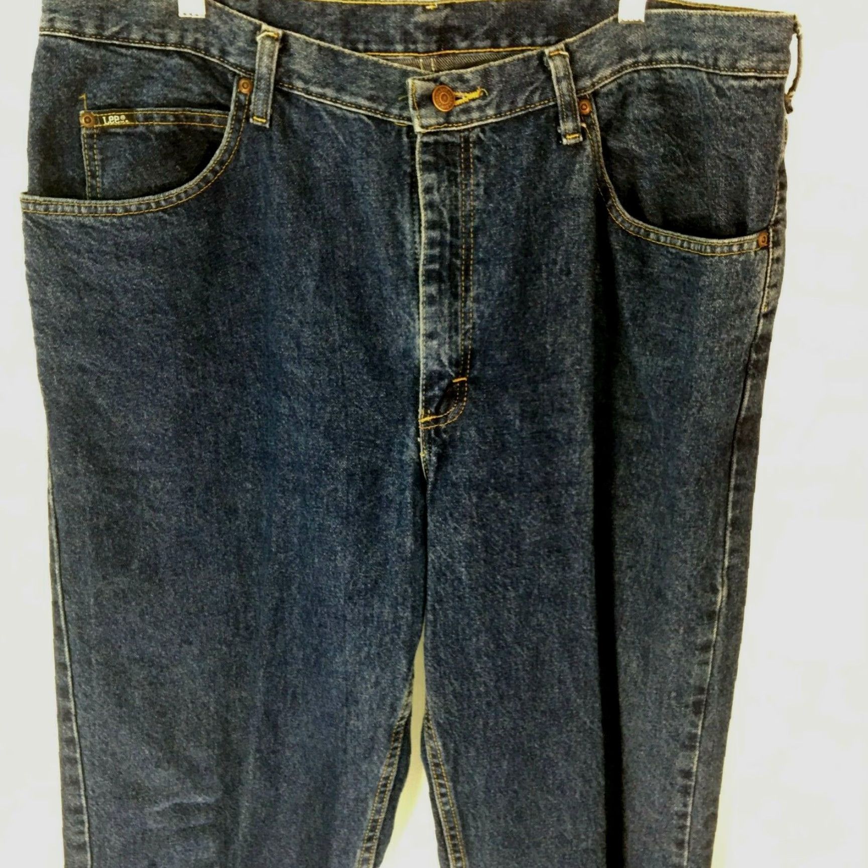 Lee Lee Jeans Straight Regular 40x34 Men Blue 5-Pocket Denim 100% Cotton Belt Loops Medium Wash Classic Fit Modern Vintage No Size US 40 / EU 56 - 2 Thumbnail