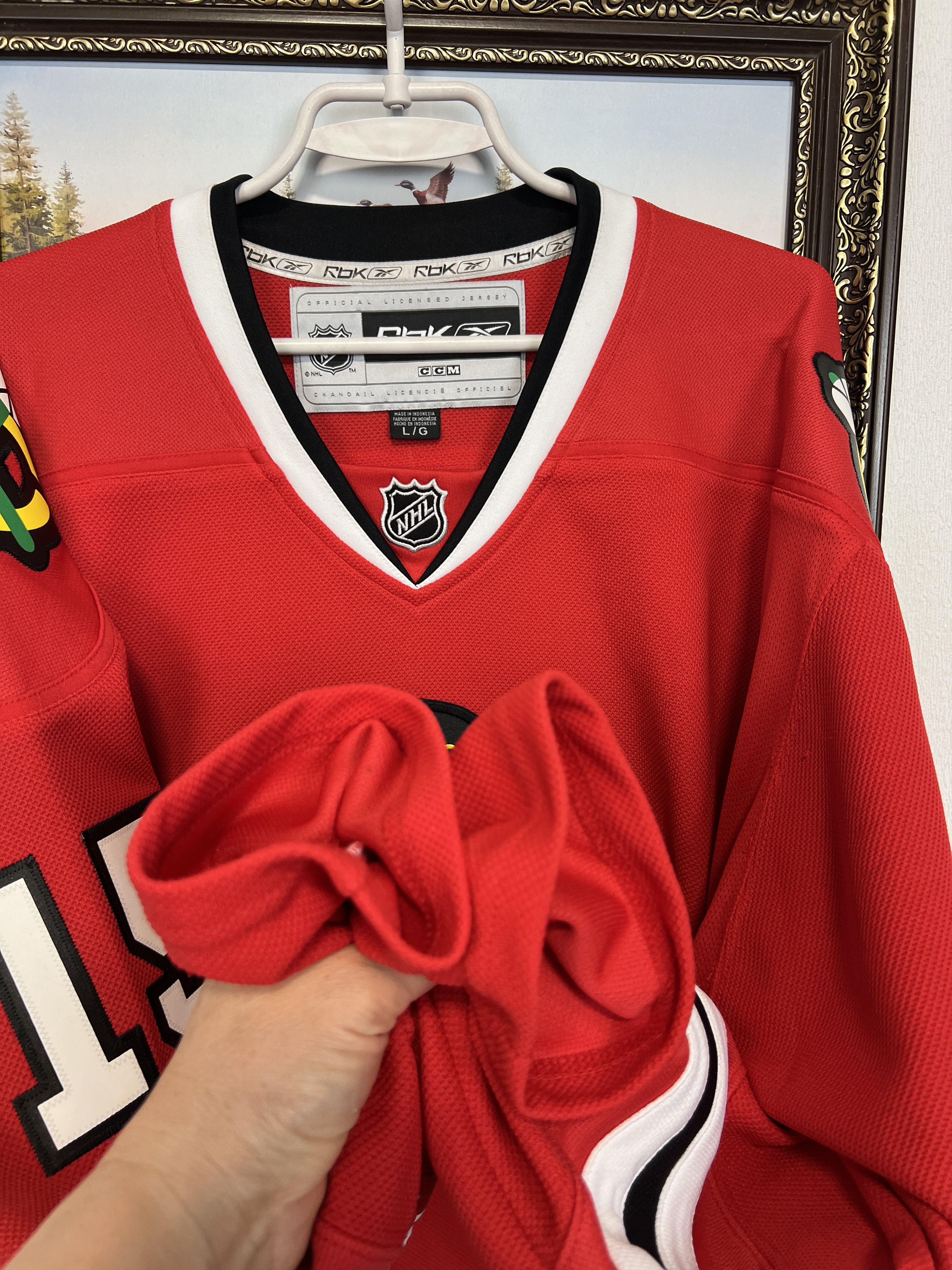 Reebok Chicago Blackhawks Ruutu #15 CCM RED NHL Ice Hockey Jersey Size US L / EU 52-54 / 3 - 8 Thumbnail