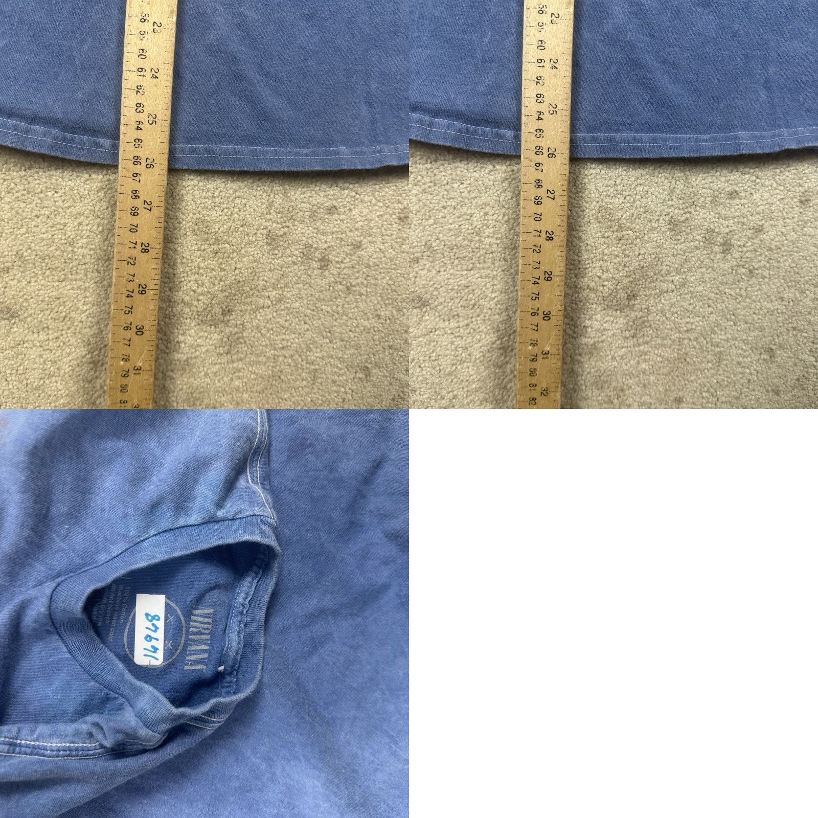 Vintage Nirvana Unplug Band T Shirt Mens Medium Blue Vintage Graphic Print Short Sleeve Crew Neck Cotton Knit Logo NIRVANA Band, Music, Punk Mens Size US M / EU 48-50 / 2 - 8 Thumbnail