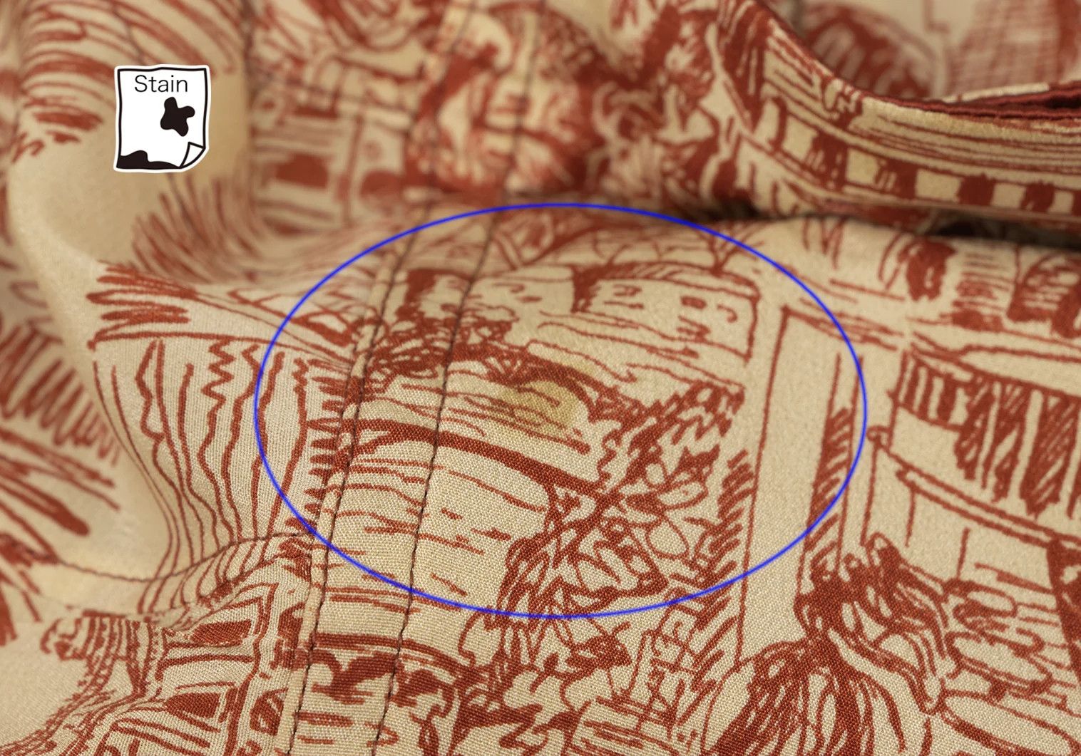 Jean Paul Gaultier Silk Drawing Print Shirt in Beige Red, Size 48 Size US M / EU 48-50 / 2 - 12 Thumbnail