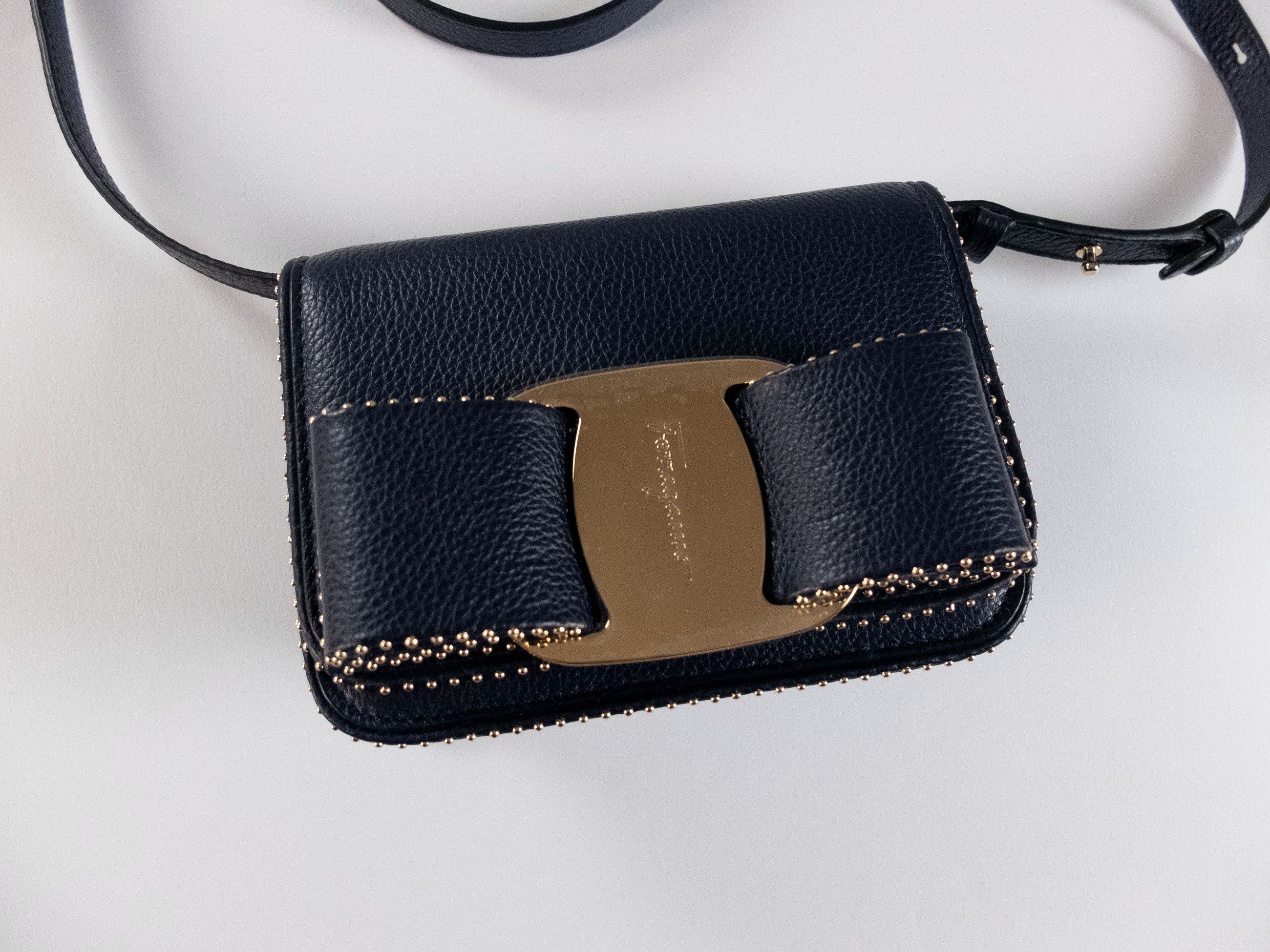 Salvatore Ferragamo SALVATORE FERRAGAMO Vara bow navy leather mini shouder bag Size ONE SIZE - 5 Thumbnail