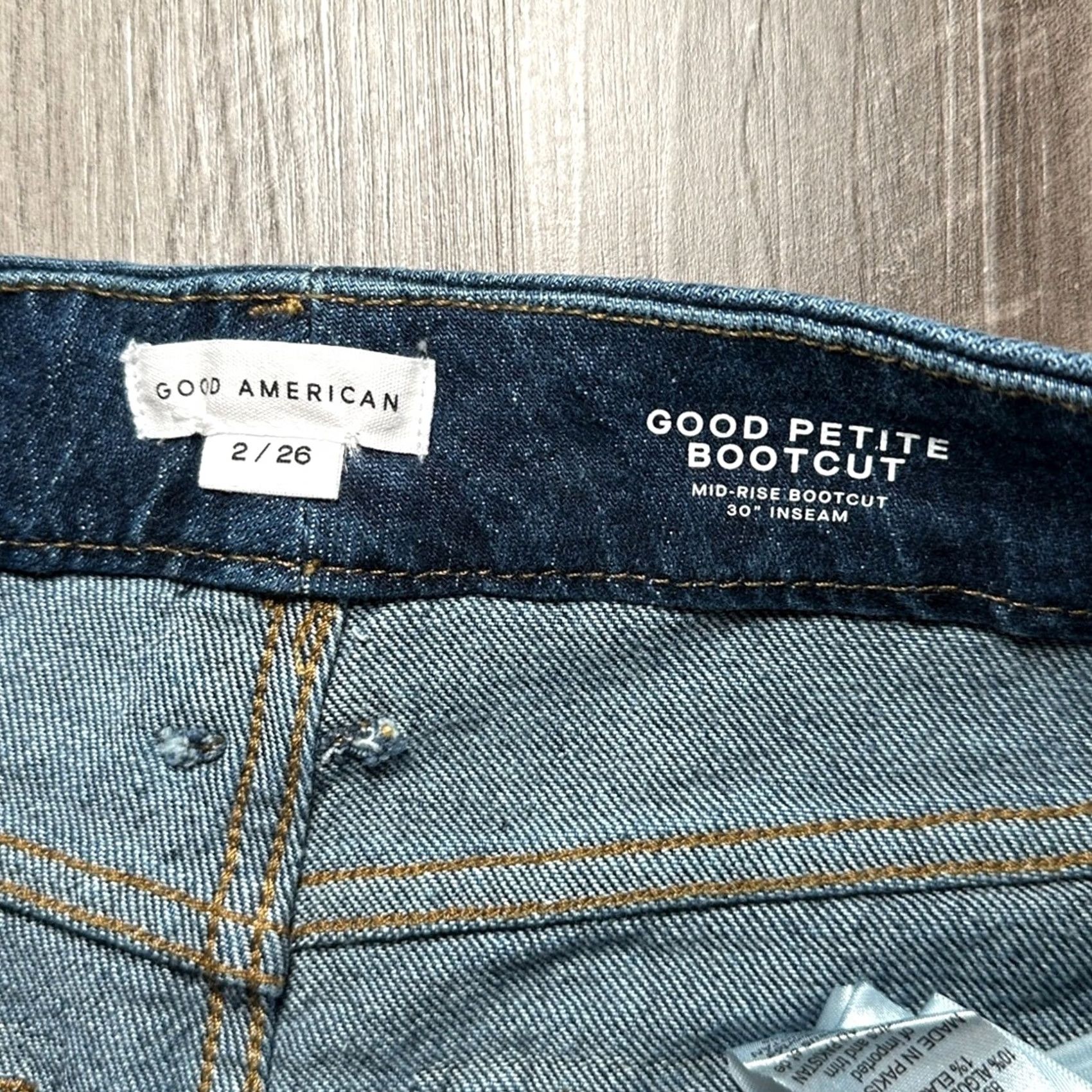Good American Good American Jeans Bootcut Indigo Blue 2 Women's Regular 28 Inseam 28.5"} Size 26" / US 2 / IT 38 - 7 Thumbnail