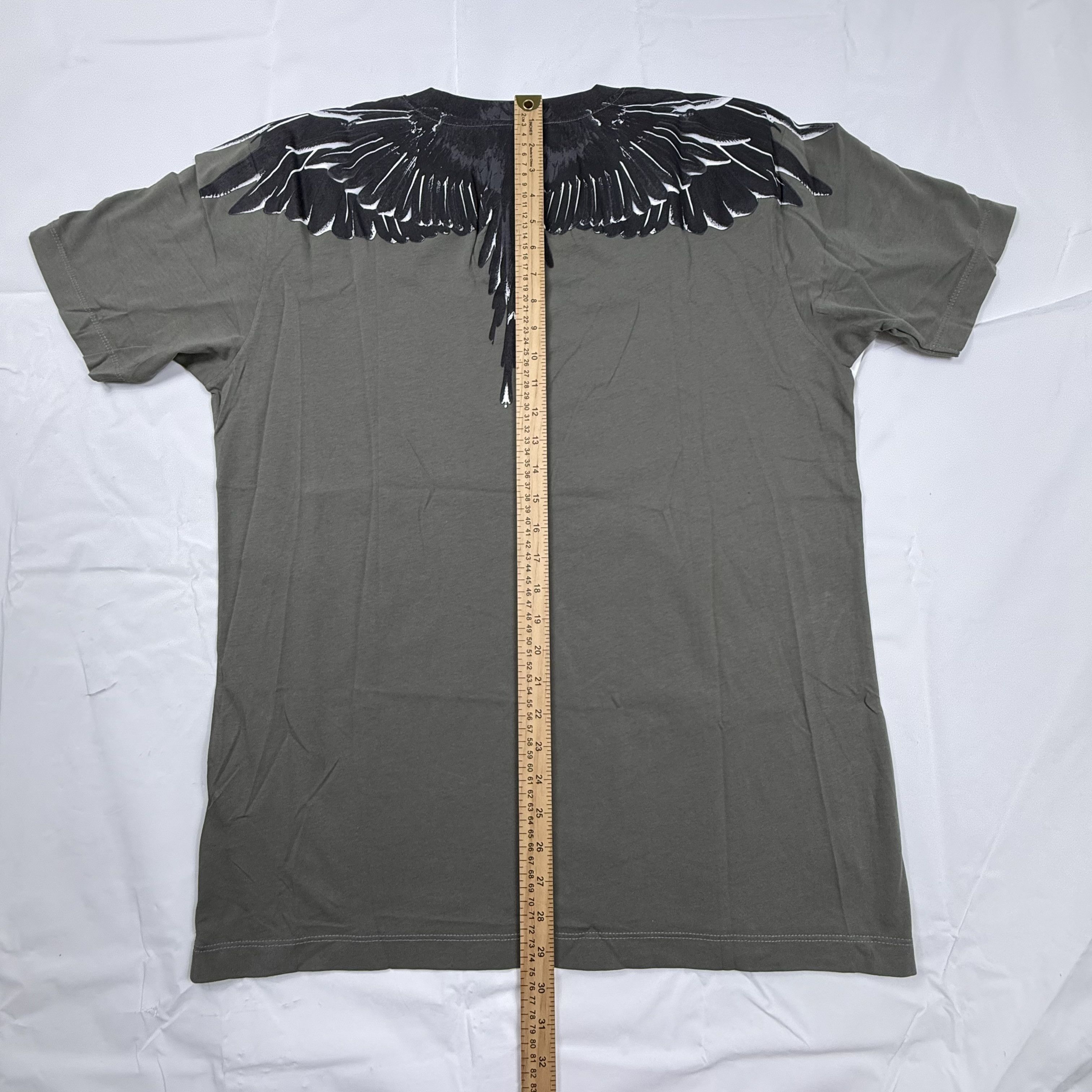Marcelo Burlon Marcelo Burlon County of Milan Olive Green Wingspan T-Shirt Size US L / EU 52-54 / 3 - 3 Thumbnail