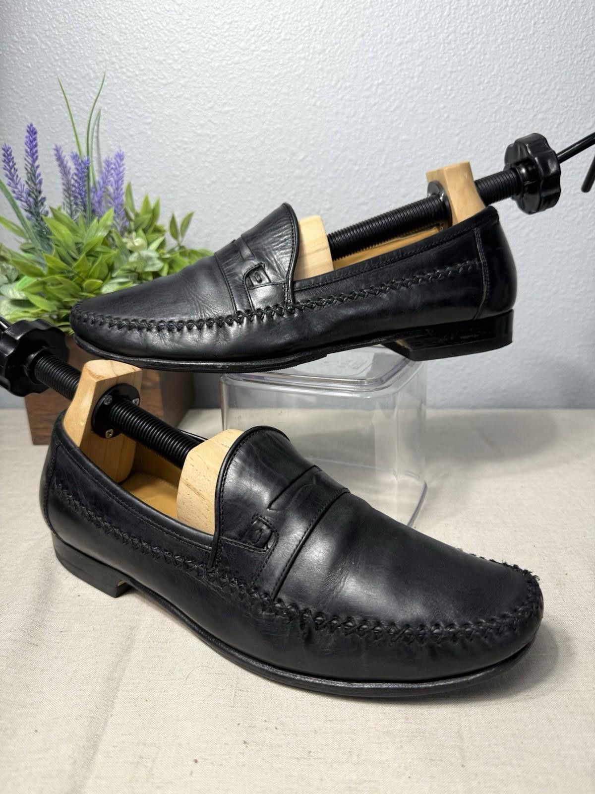 Johnston & Murphy Johnston & Murphy Men's Dress Shoes Black Leather Sz 9.5 M Size US 9.5 / EU 42-43 - 1 Thumbnail