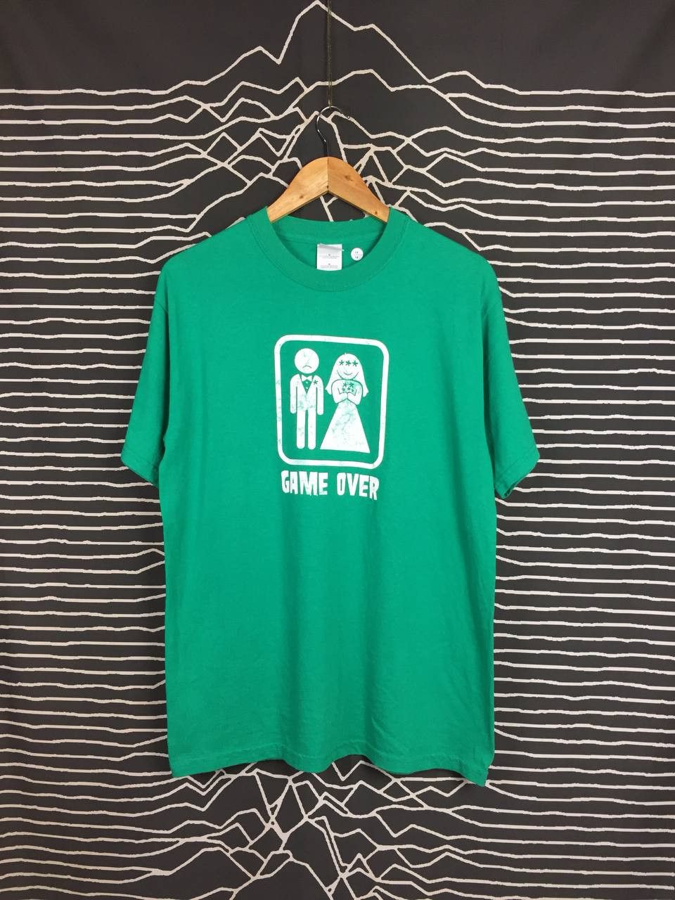 Gildan Vtg Y2K Game Over Wedding Funny Sarcastic Tee Size US M / EU 48-50 / 2 - 2 Thumbnail
