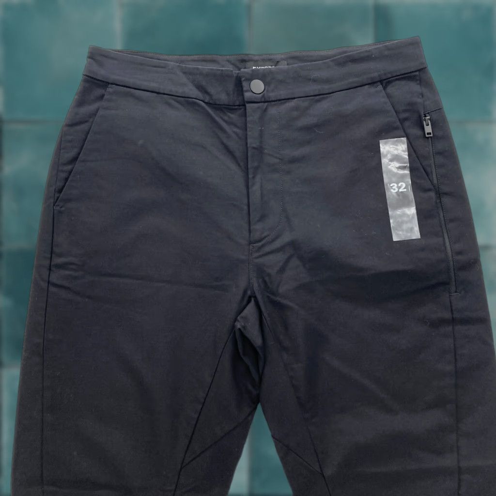 Express Express Pants Mens 32x27 Black Performance Stretch Fabric Slim Leg Mid Rise NWOT Size US 32 / EU 48 - 1 Thumbnail
