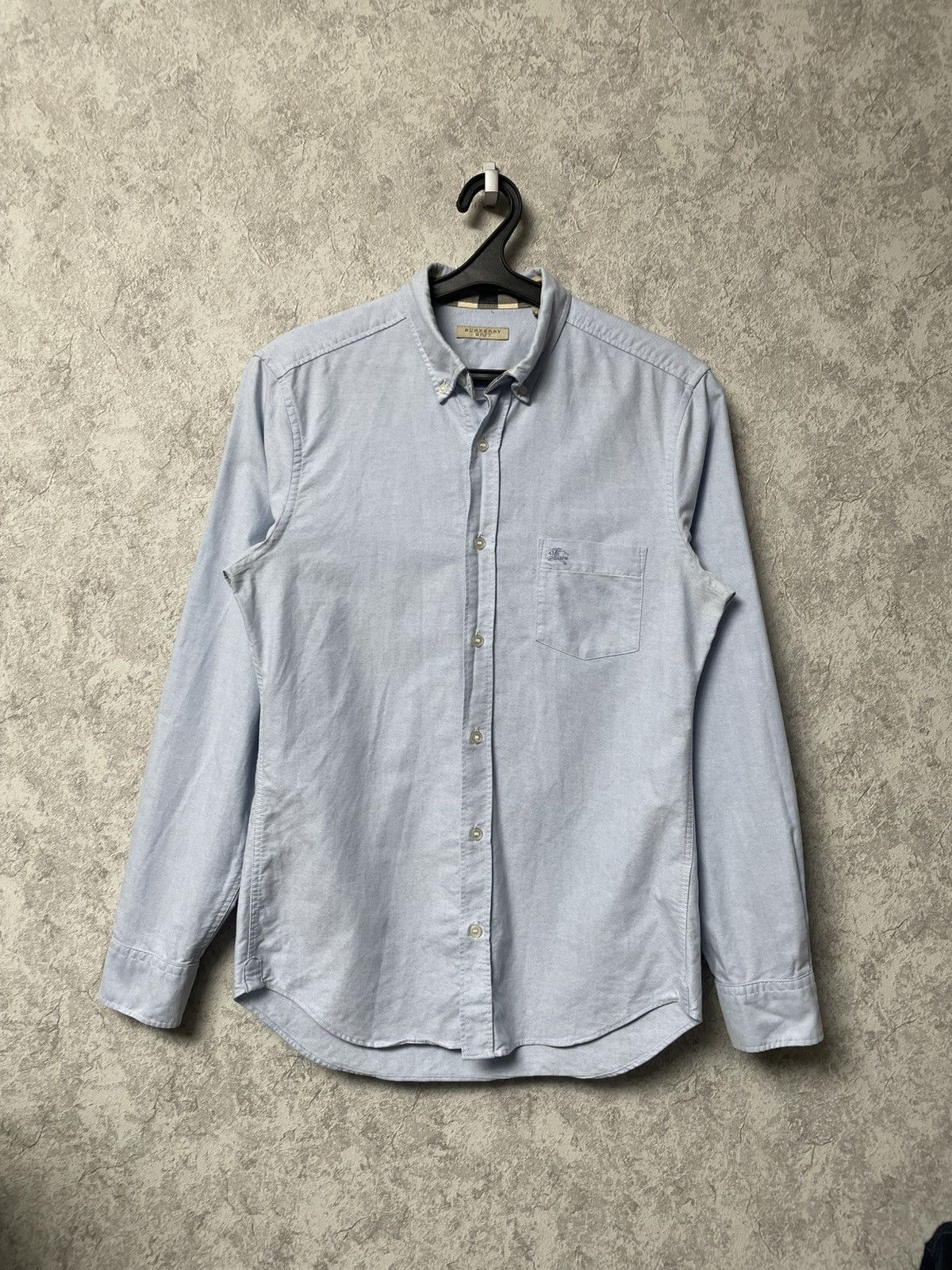 Burberry Vintage Burberry Nova Check Blue Long Sleeve Shirt Button Up Size US S / EU 44-46 / 1 - 4 Thumbnail