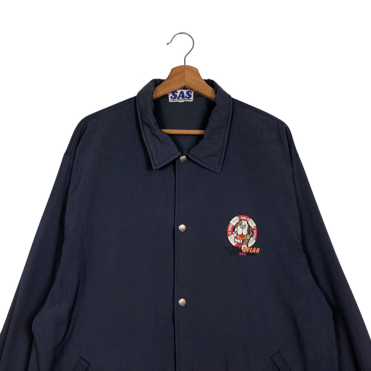 Japanese Brand 📌Vintage Coach Jacket SAS Big Logo Cartoon Embroidery Size US L / EU 52-54 / 3 - 4 Thumbnail