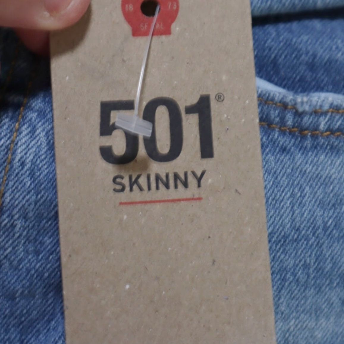 Vintage Levi Strauss 501 Skinny High Rise Button Fly Cotton Denim Jeans Blue Womens 27 Size 27" / US 4 / IT 40 - 5 Thumbnail