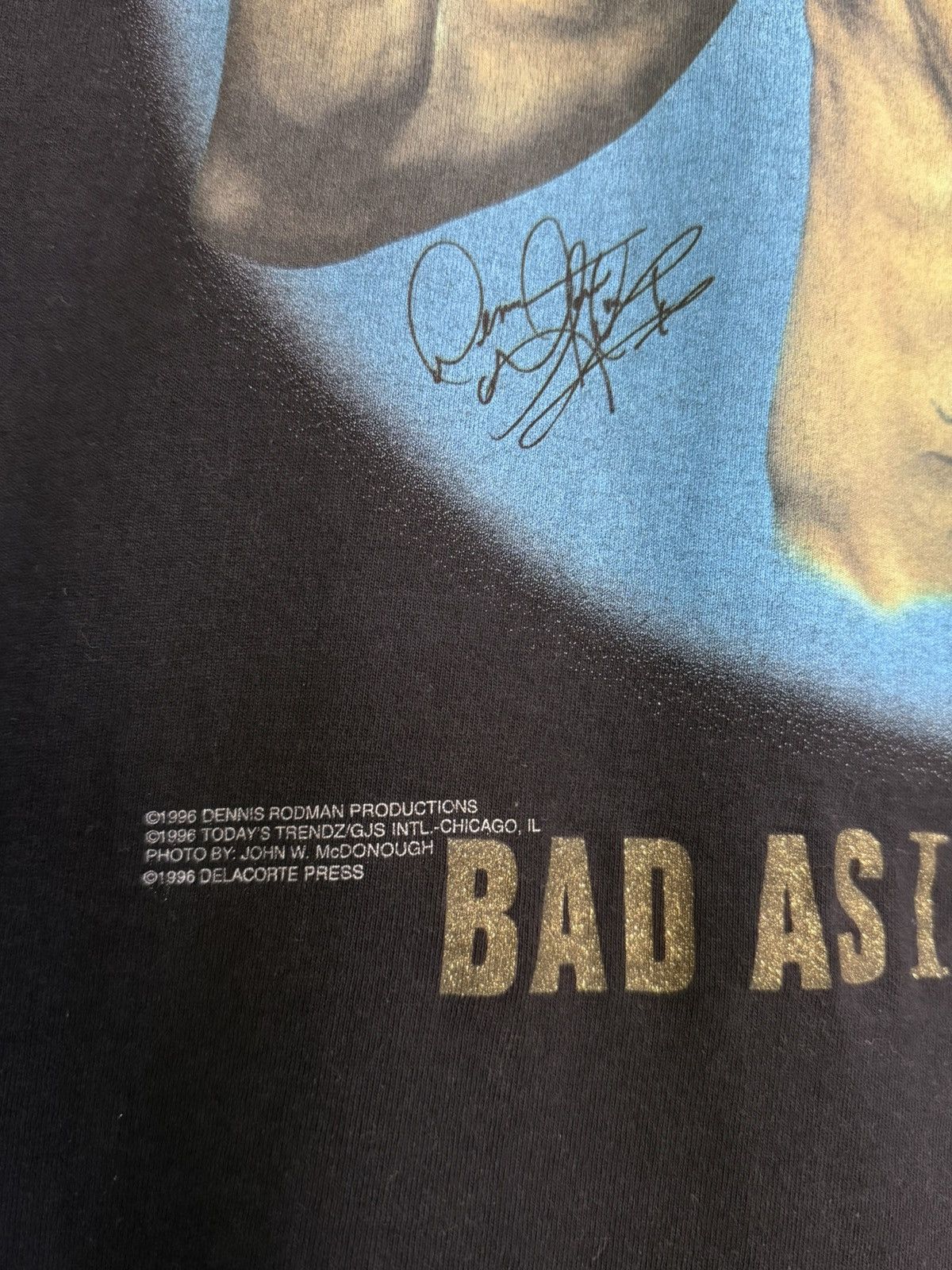 NBA Vintage 90s Dennis Rodman Bad As I Wanna Be NBA Faded Tee Size US L / EU 52-54 / 3 - 4 Thumbnail