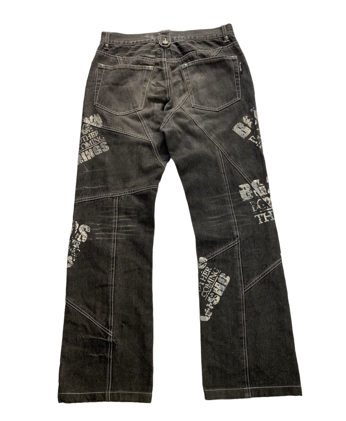 Japanese Brand Bernings sho spell out printed pant studded Size US 29 - 3 Thumbnail